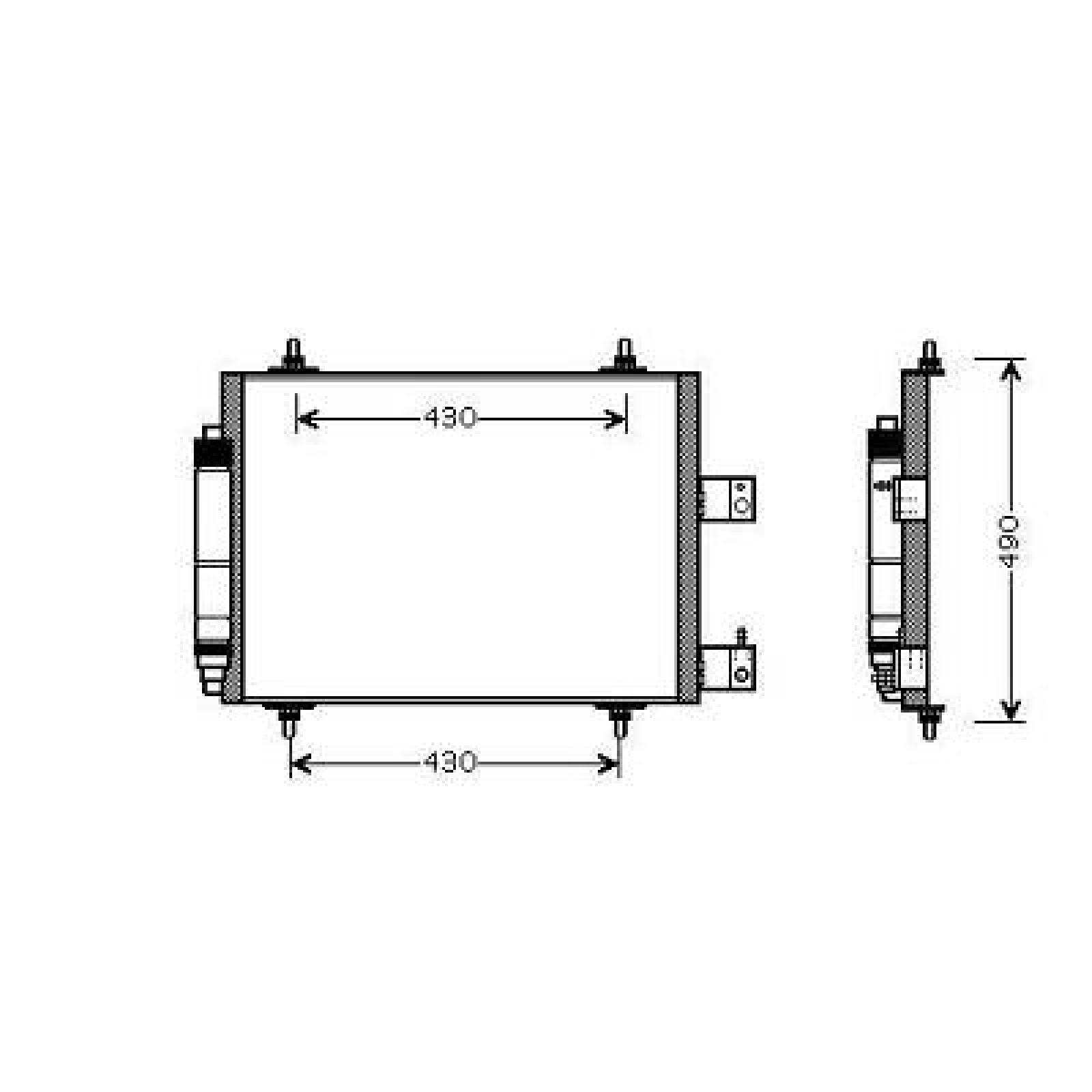 DIEDERICHS Kondensor, klimatanläggning DCC1589 DCC1589 AC-kondensor DIEDERICHS FIAT RITMO