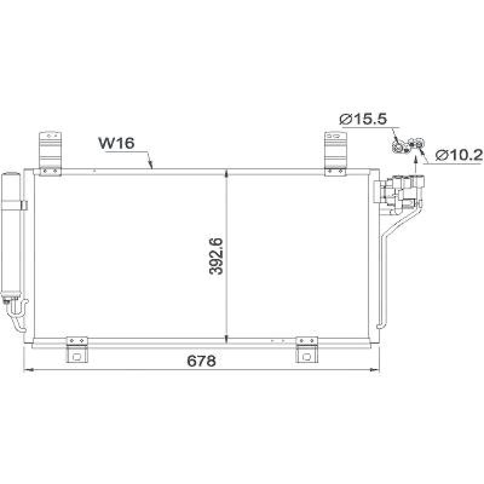 DIEDERICHS Lauhdutin, ilmastointilaite DCC1680 DIEDERICHS DCC1680 3 Hatchback (BP) ilmastoinnin lauhdutin hinta