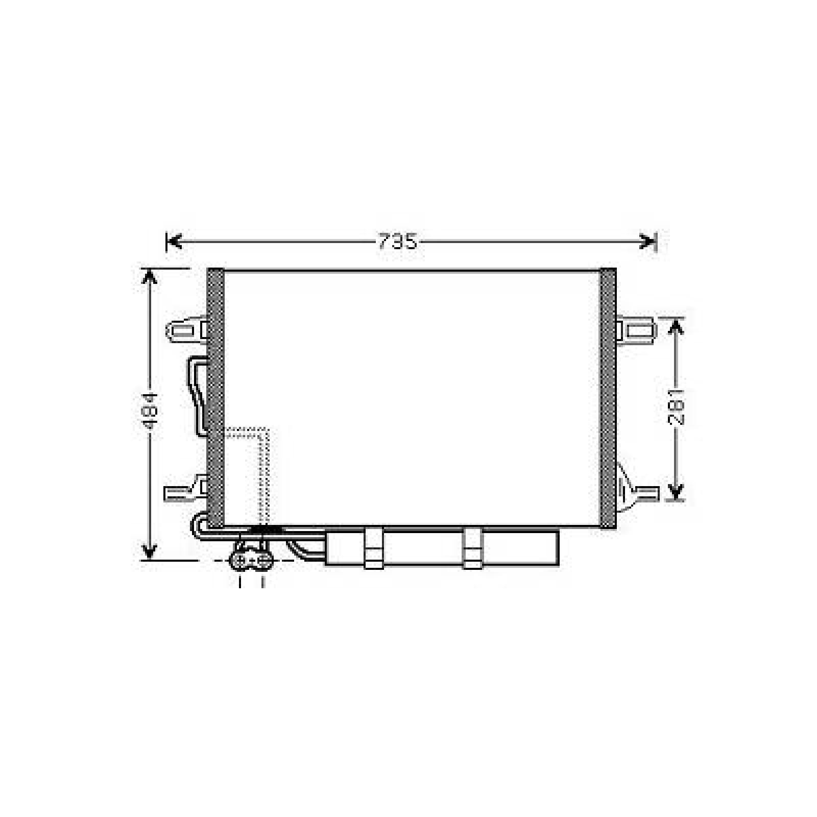 DIEDERICHS Condensor voor airco DCC1689 Mercedes-Benz 170 Airco-koeler DIEDERICHS DCC1689