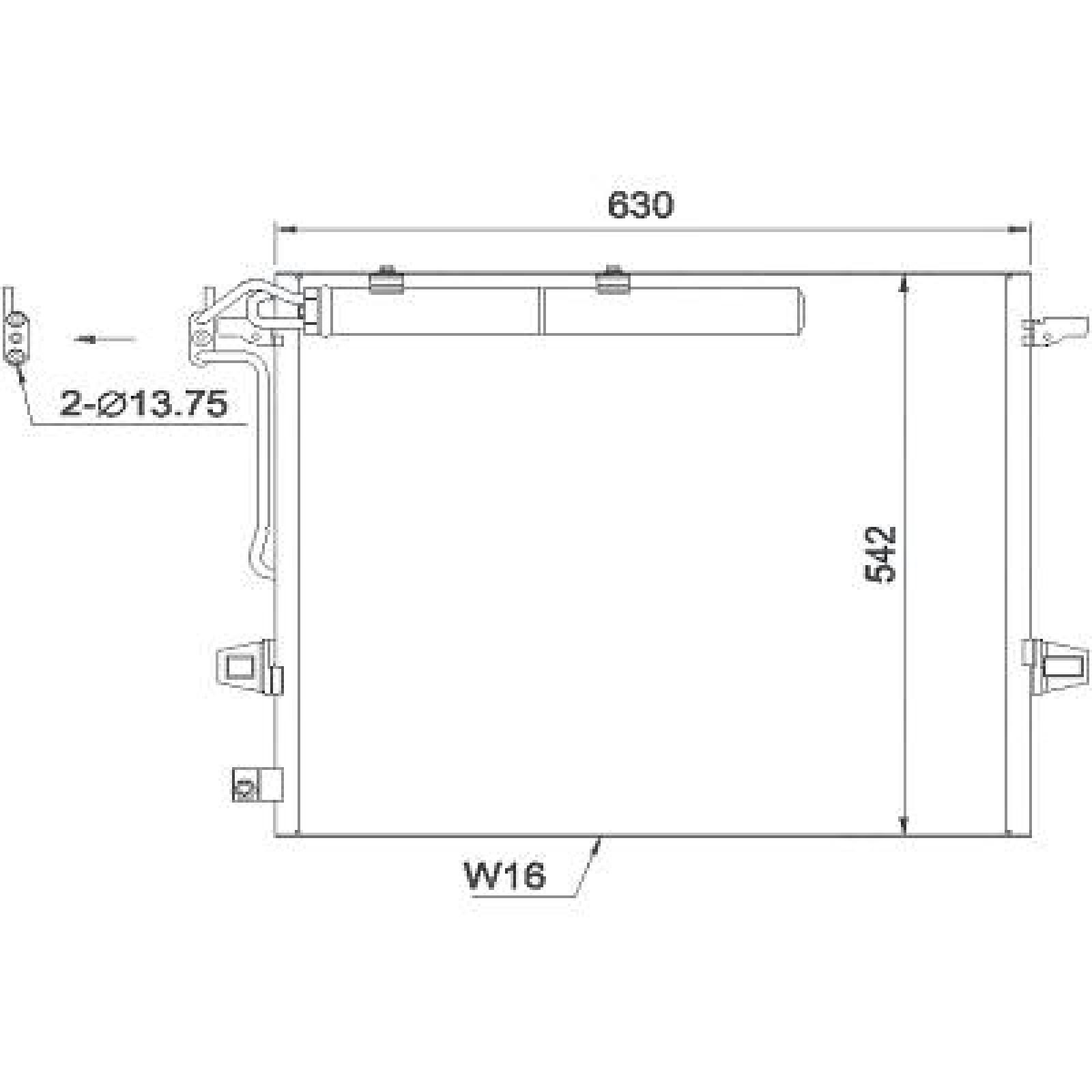 DIEDERICHS Kondensator, klimaanlegg DCC1692 AC kondensator DIEDERICHS S80 DCC1692 billige