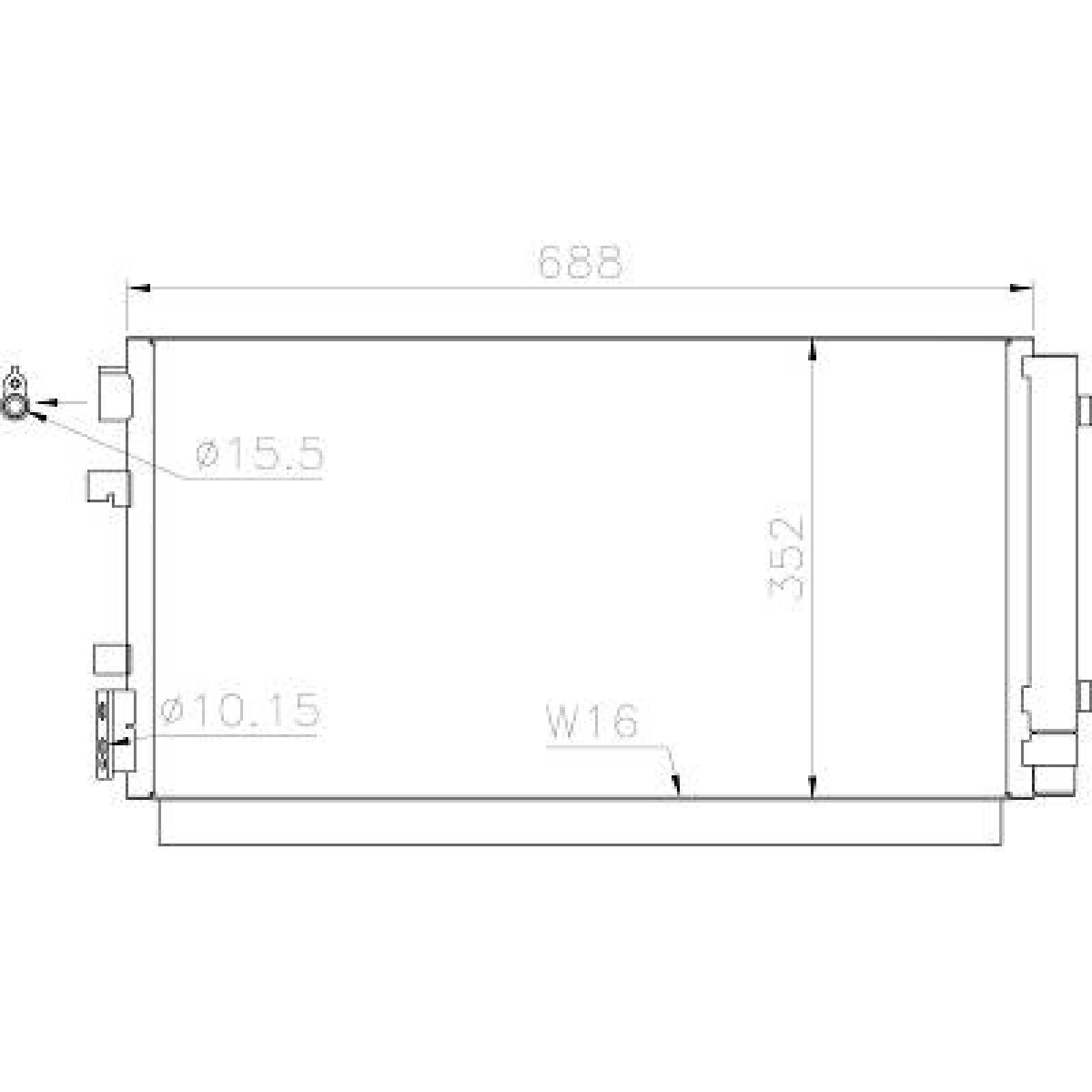 DIEDERICHS Condensor voor airco DCC1773 Condensator voor airco DIEDERICHS KOLEOS DCC1773 goedkoop