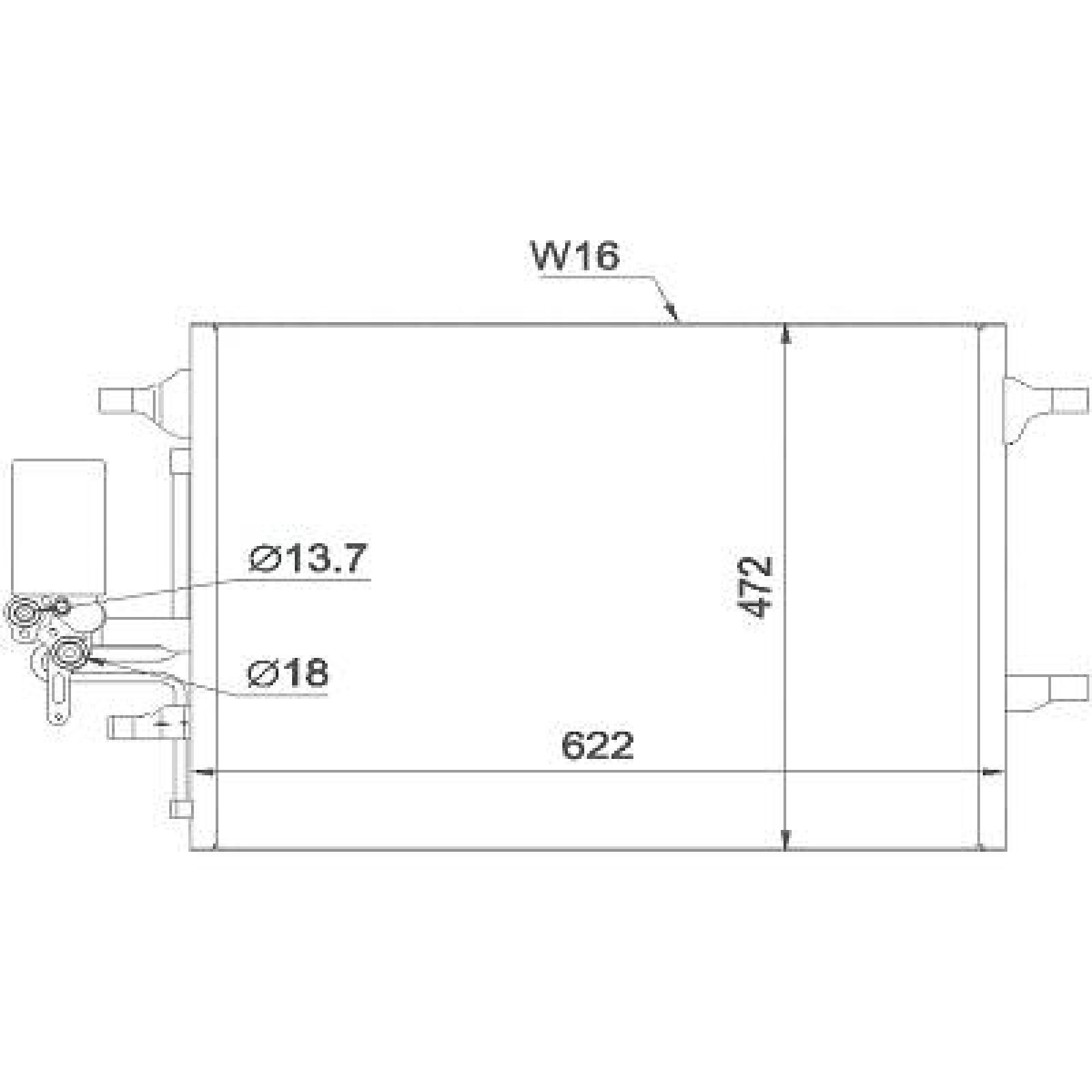 DIEDERICHS Kondensator, klimaanlegg DCC1873 DCC1873 AC kondensator VOLVO S80 DIEDERICHS