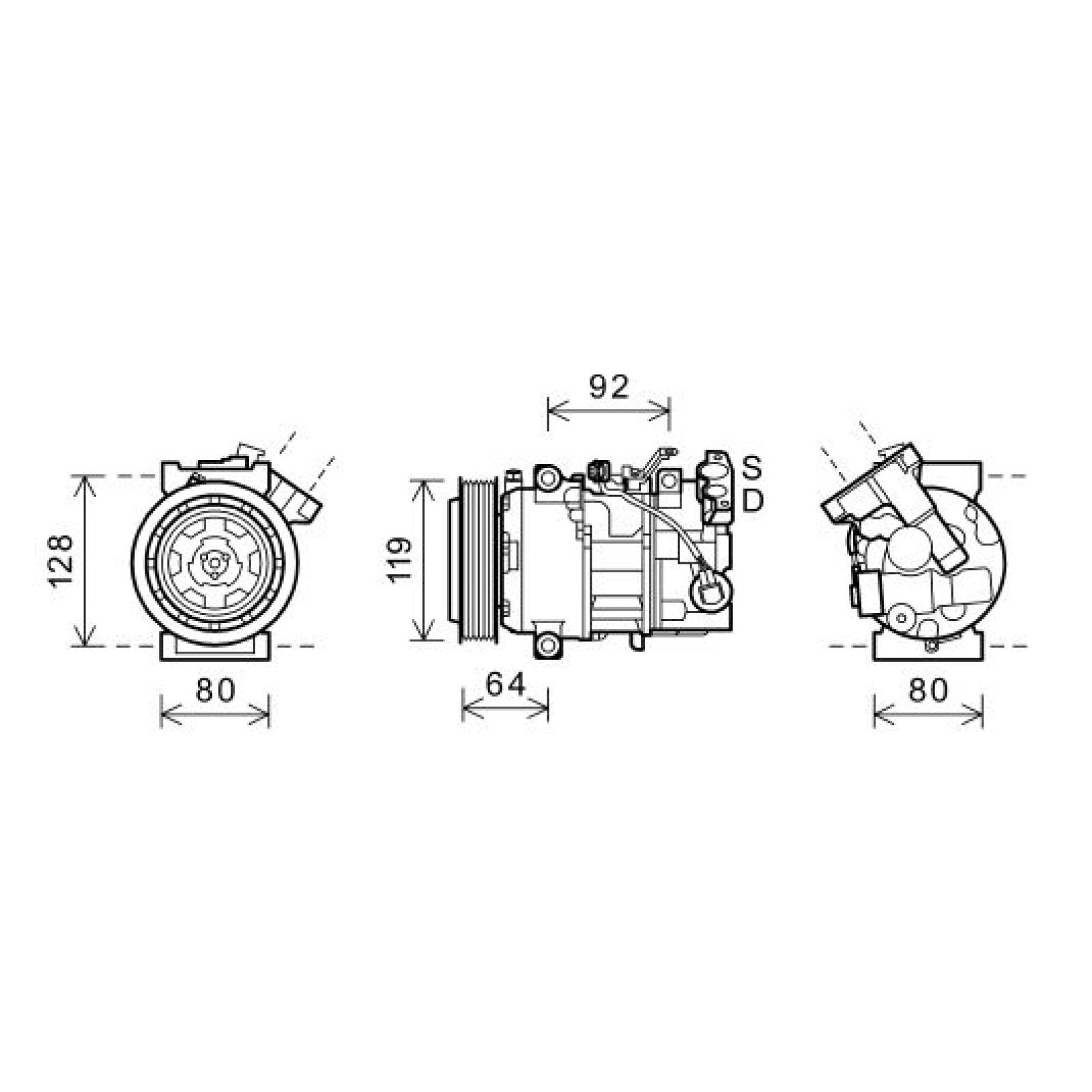 DIEDERICHS Compresseur de climatisation DCK1510 Renault MASTER Pompe de climatisation DIEDERICHS DCK1510