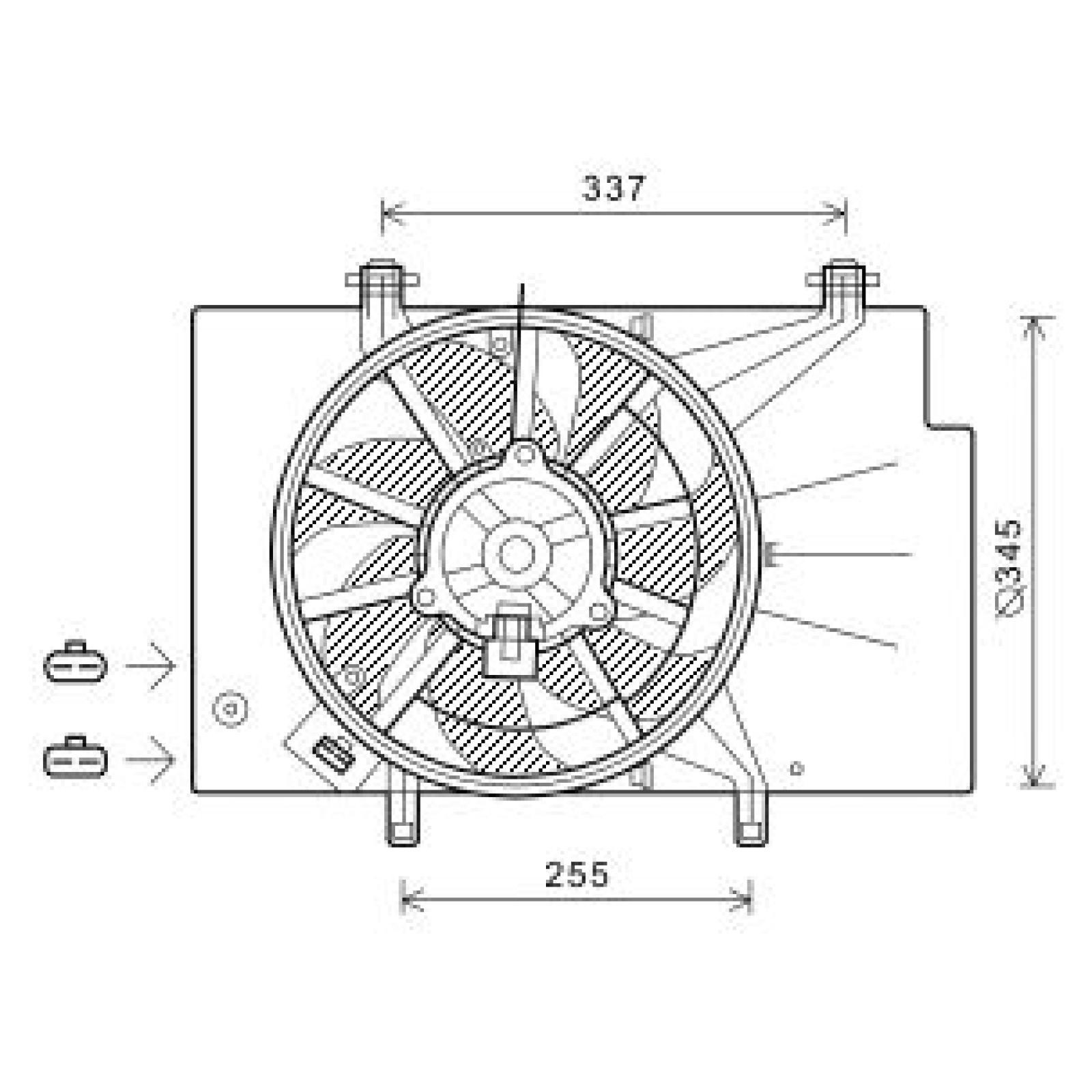 DIEDERICHS Koelventilator DCL1110 DCL1110 Koelventilator DIEDERICHS DAIHATSU ROCKY