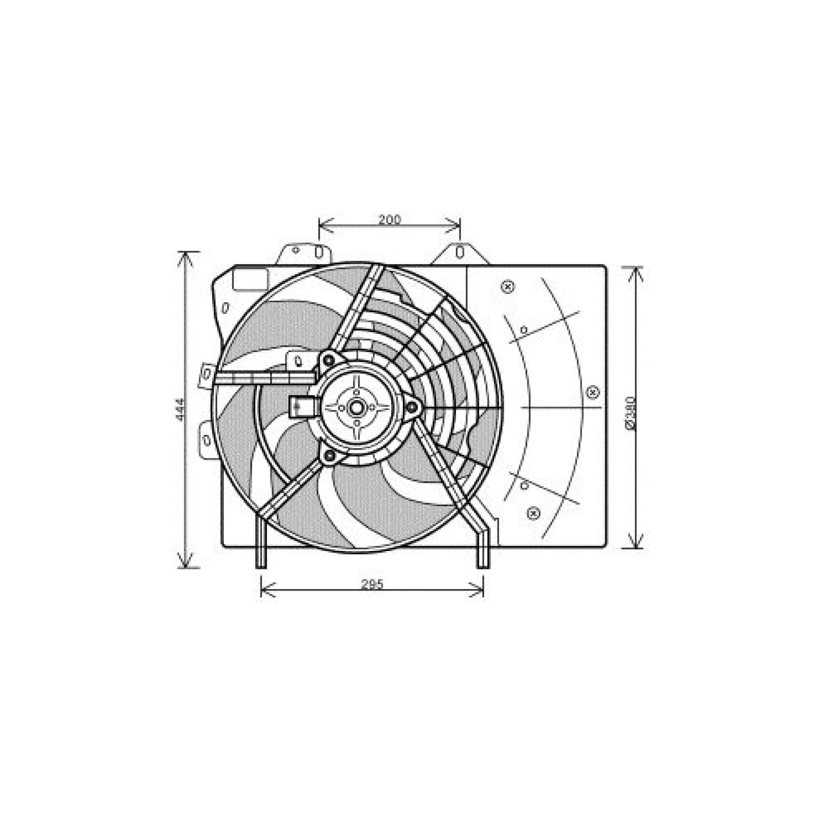 DIEDERICHS Koelventilator DCL1171 Peugeot PARTNER Koelvin DIEDERICHS DCL1171