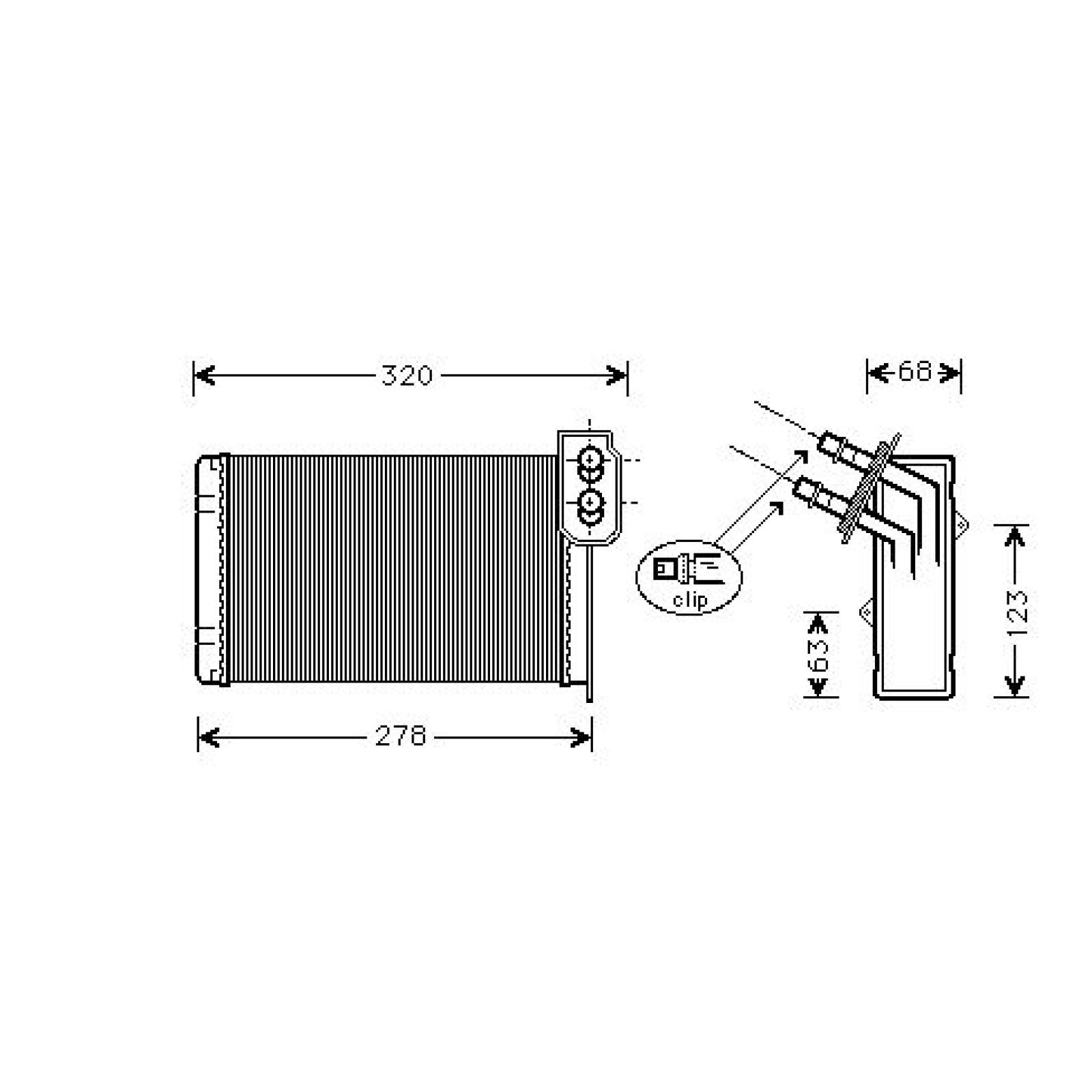 DIEDERICHS Heater matrix DCM1201 Volkswagen NEW BEETLE DIEDERICHS heater matrix DCM1201