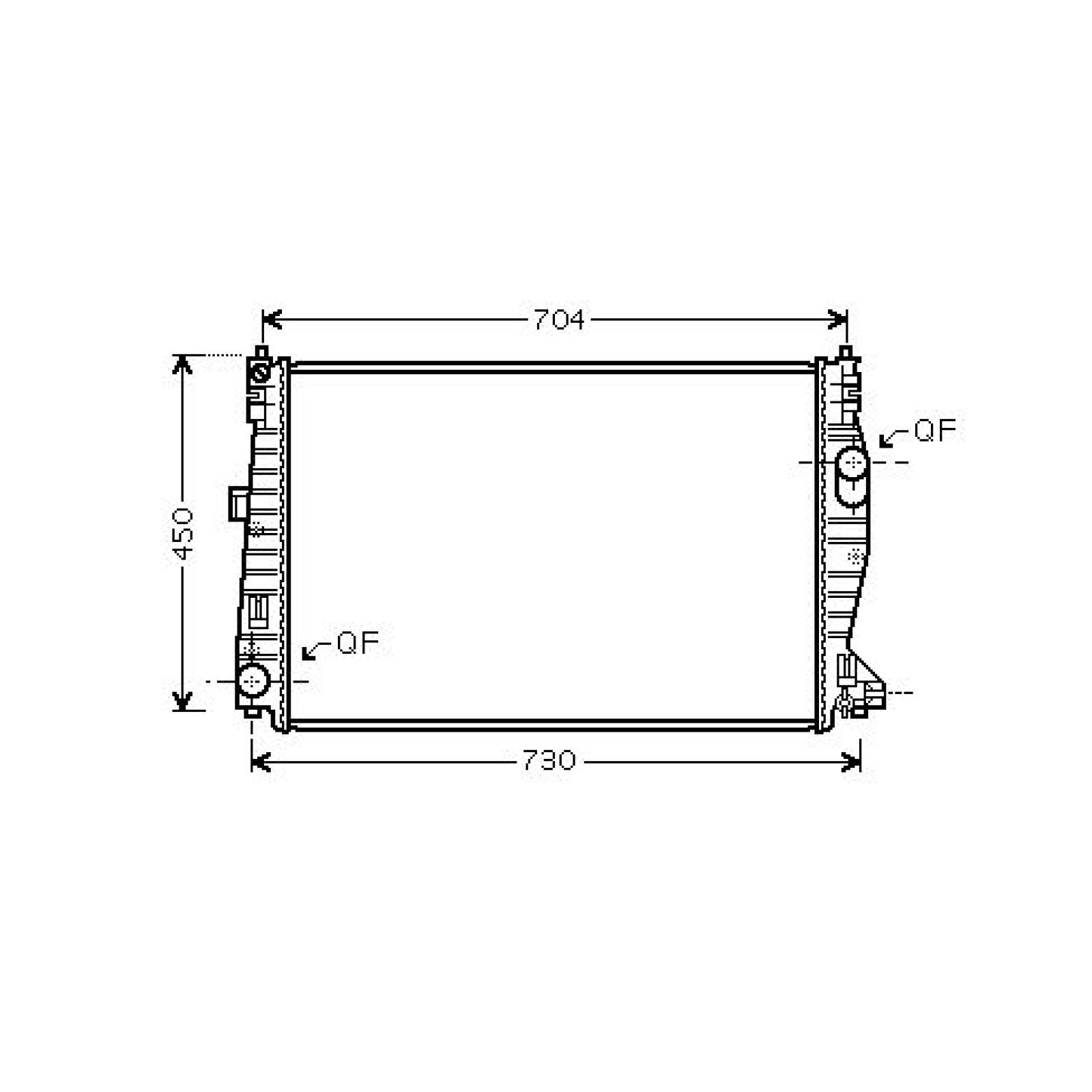Radiateur du moteur DIEDERICHS DCM1358 DIEDERICHS DCM1358: Module de refroidissement Alfa Romeo 159 2009