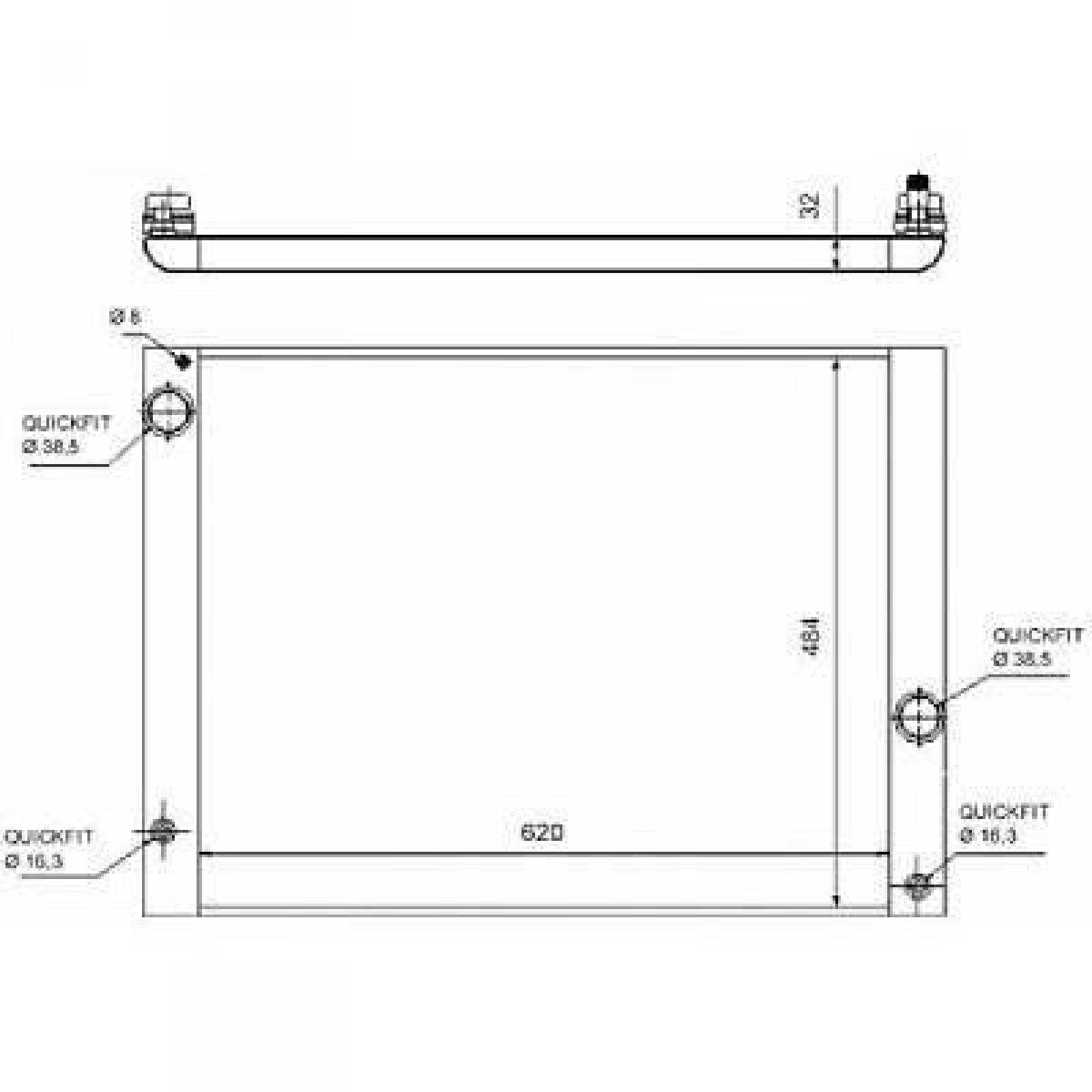 DIEDERICHS Ψυγείο, ψύξη κινητήρα DCM1585 DIEDERICHS DCM1585 Ψυγείο, ψύξη κινητήρα