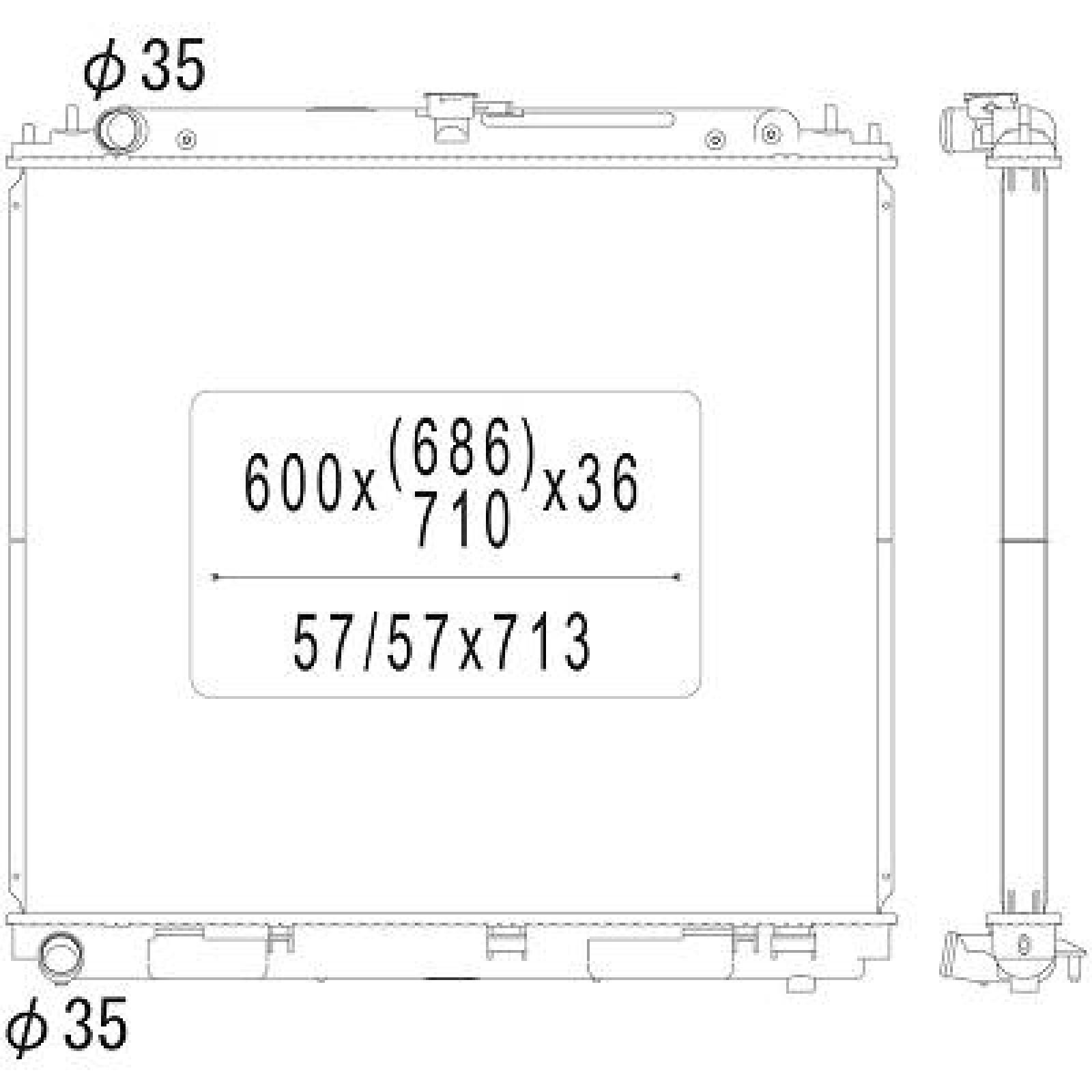 Radiador, arrefecimento do motor DIEDERICHS DCM1866 DIEDERICHS DCM1866 Radiador NISSAN PATHFINDER 2013