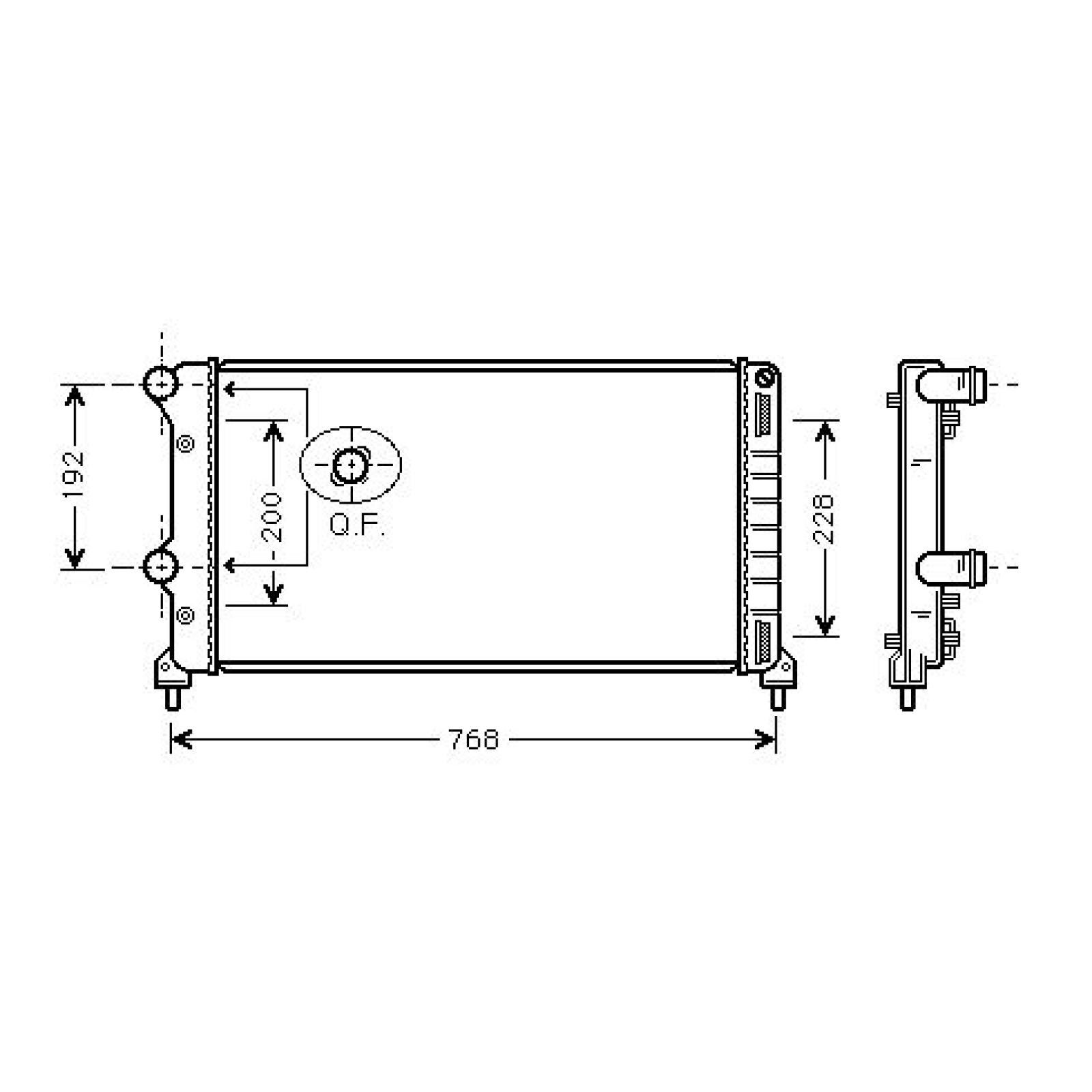 DIEDERICHS Radiateur du moteur DCM1961 DCM1961 DIEDERICHS Radiateur liquide de refroidissement Fiat pas cher