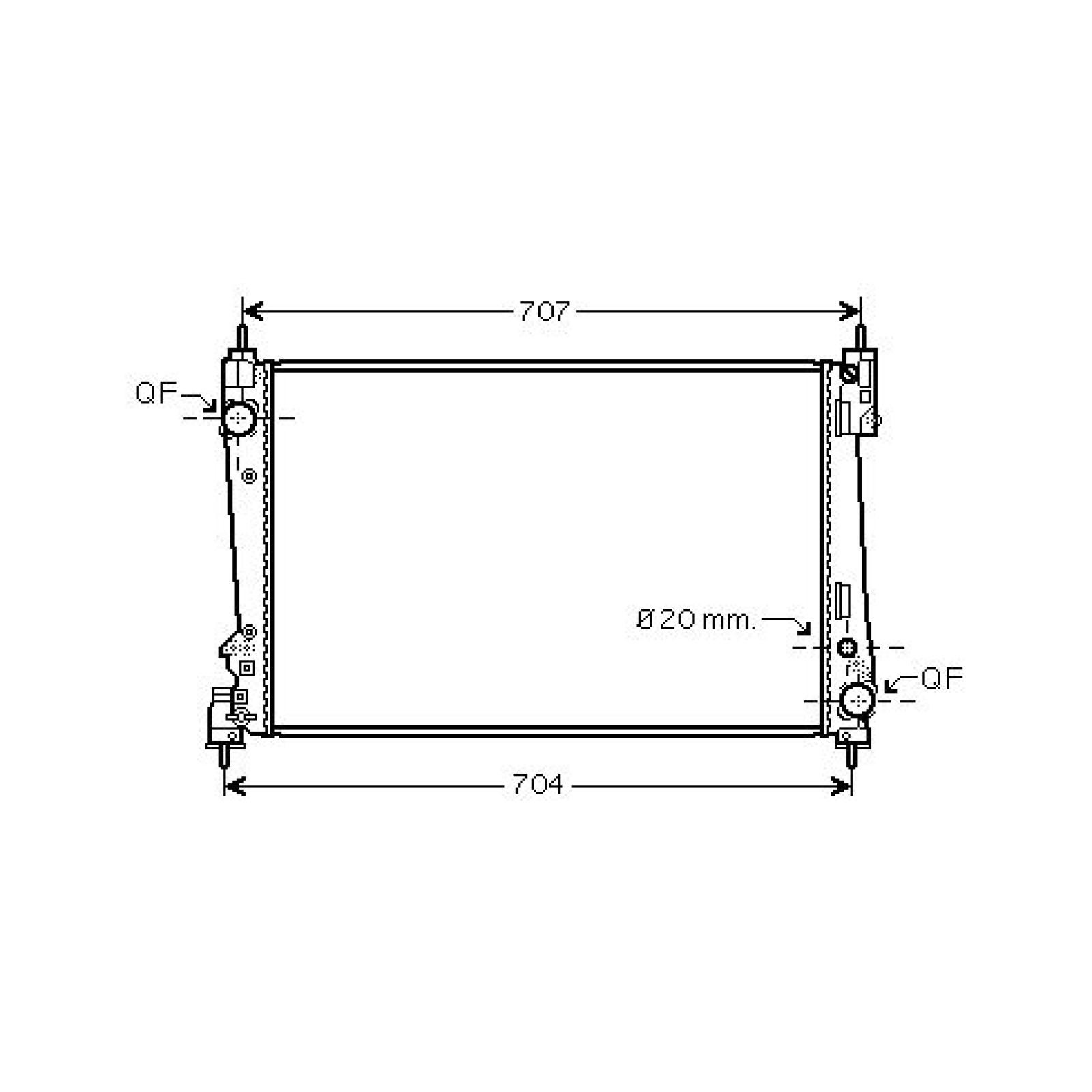 Radiaator, mootorijahutus DIEDERICHS DCM1981 DIEDERICHS DCM1981: Jahutusradiaator Fiat BRAVO 2013