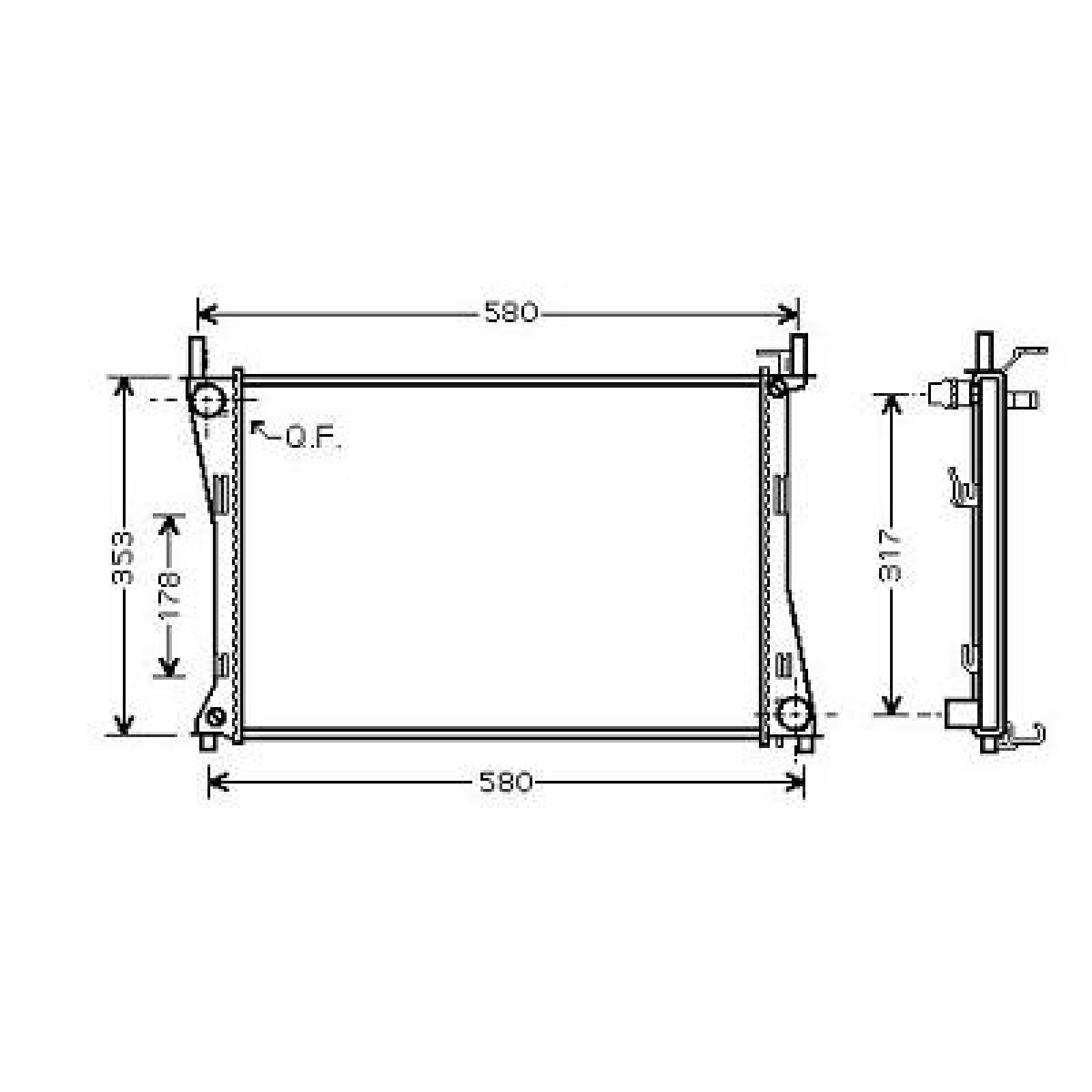 Jäähdytin, moottorin jäähdytys DIEDERICHS DCM2070 DIEDERICHS DCM2070: Syyläri Ford FUSION 2003