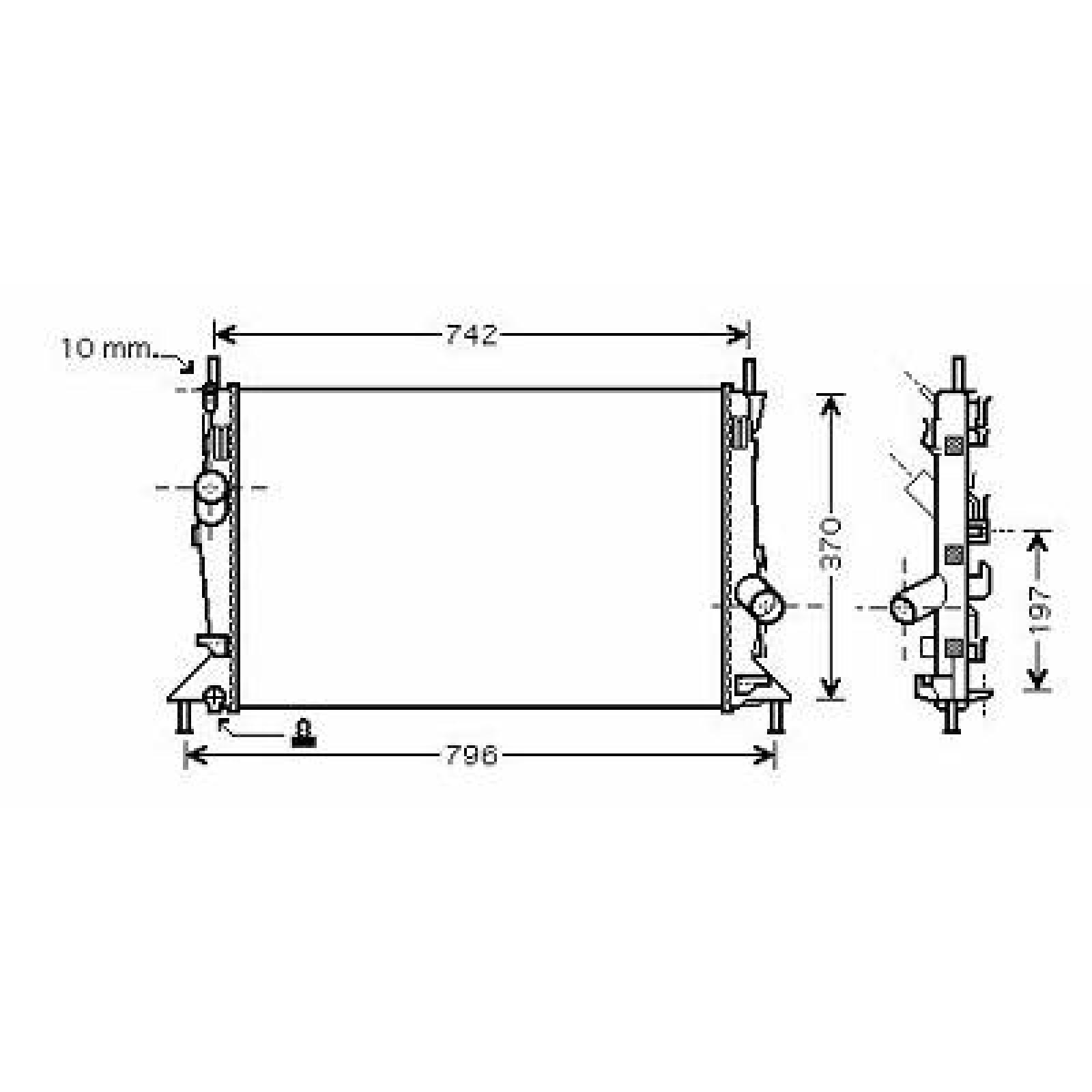 DIEDERICHS Kühler, Motorkühlung DCM2079 DIEDERICHS DCM2079 Wasserkühler Ford C Max DM2 Kosten