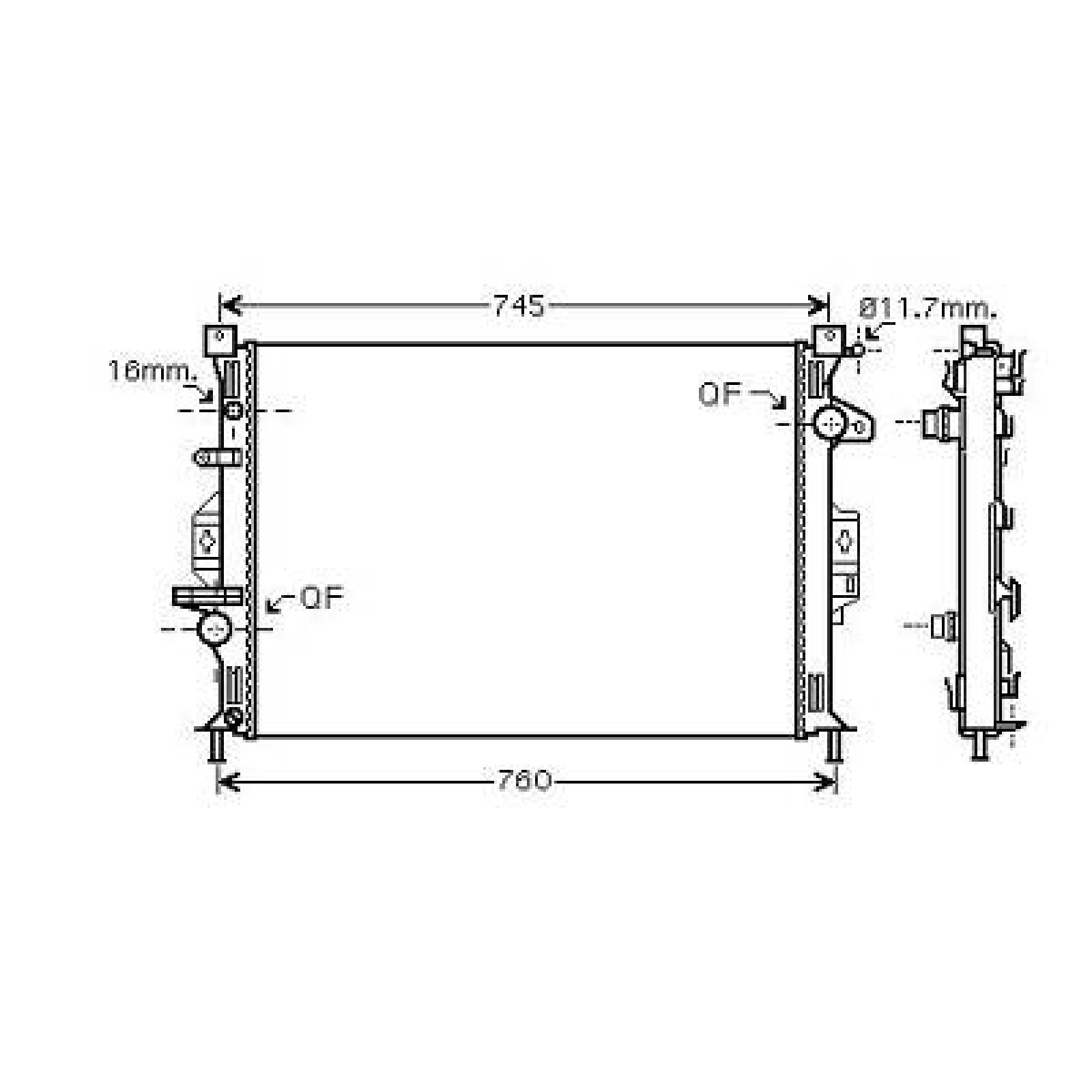DIEDERICHS Radiateur du moteur DCM2096 DIEDERICHS DCM2096 Radiateur moteur Land Rover Freelander 2 prix