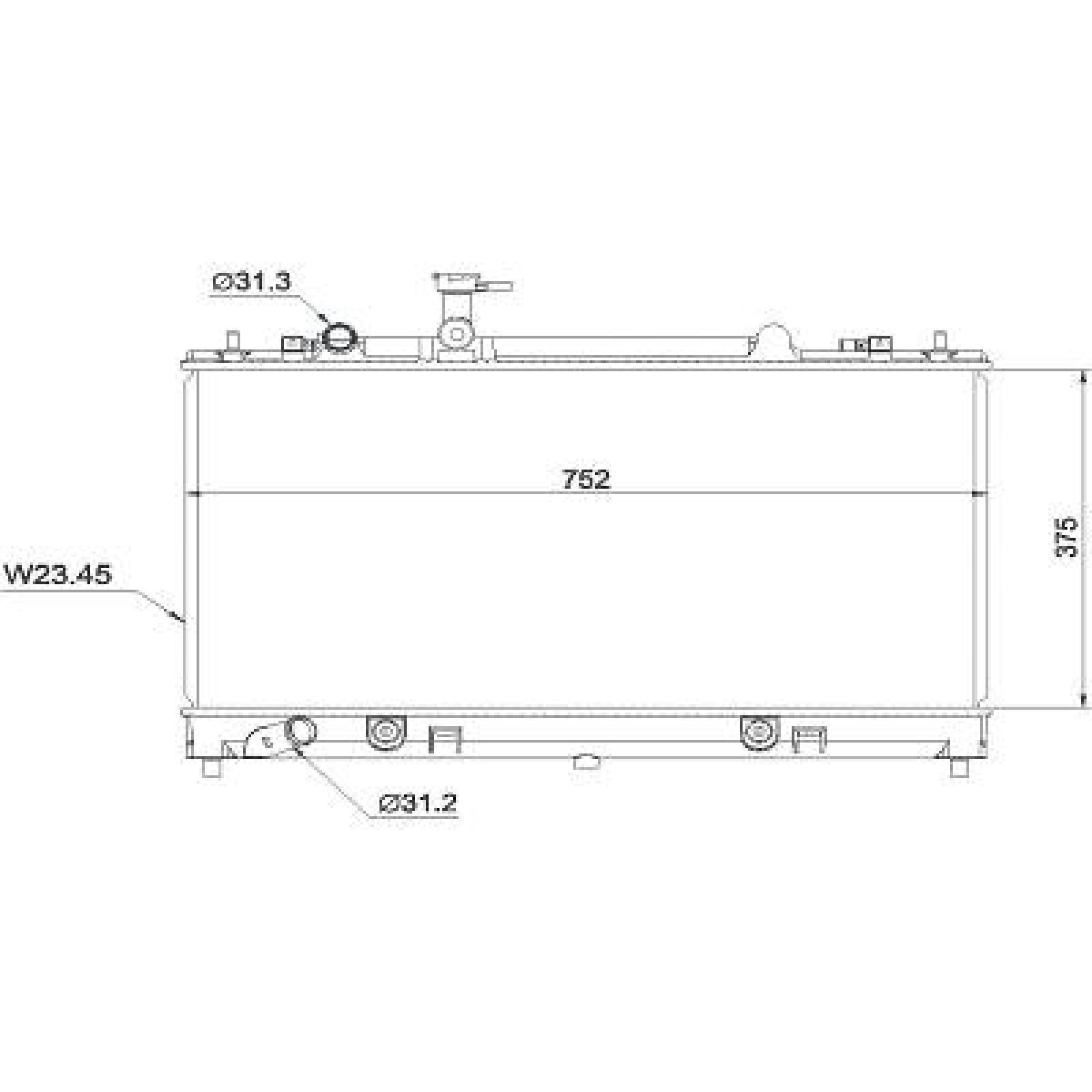 DIEDERICHS Køler, motorkøling DCM2252 Radiator Mazda GY DCM2252 DIEDERICHS