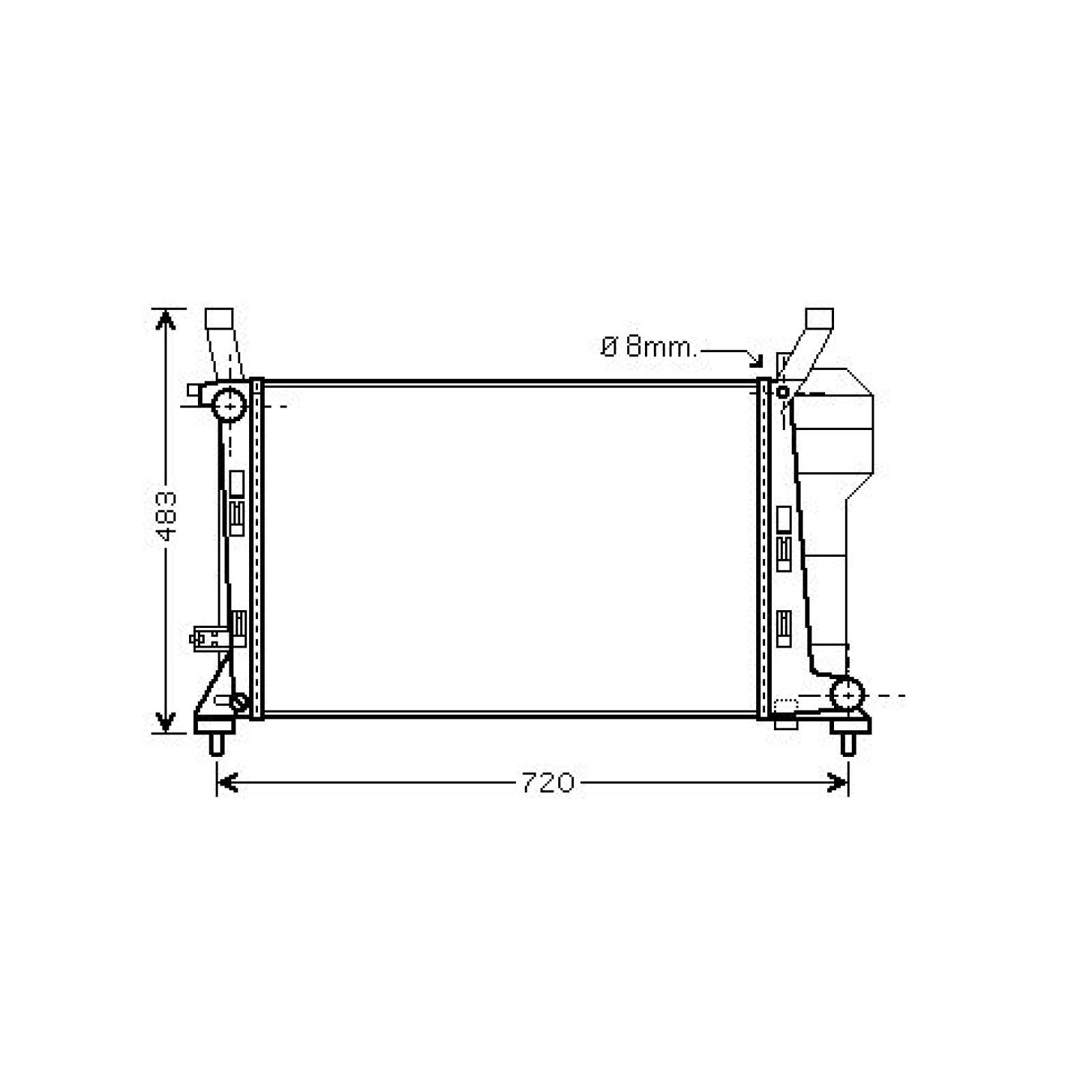 DIEDERICHS Radiateur DCM2414 DIEDERICHS Radiator VOLVO DCM2414