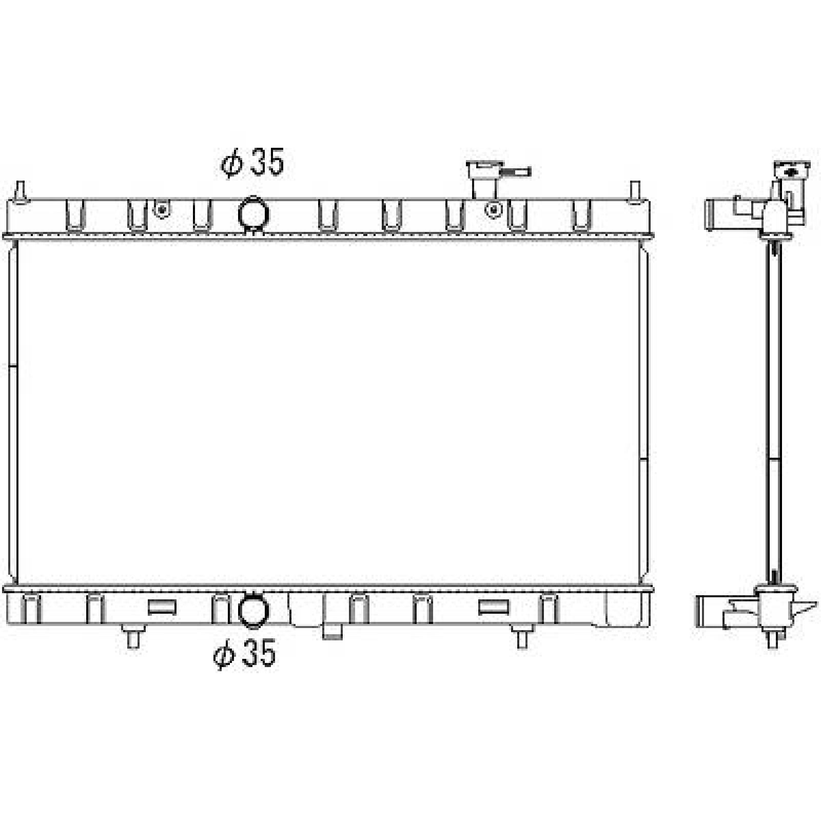 Radiators, Motora dzesēšanas sistēma DIEDERICHS DCM2547 DIEDERICHS DCM2547: Dzesēšanas radiatori Nissan X-TRAIL 2016