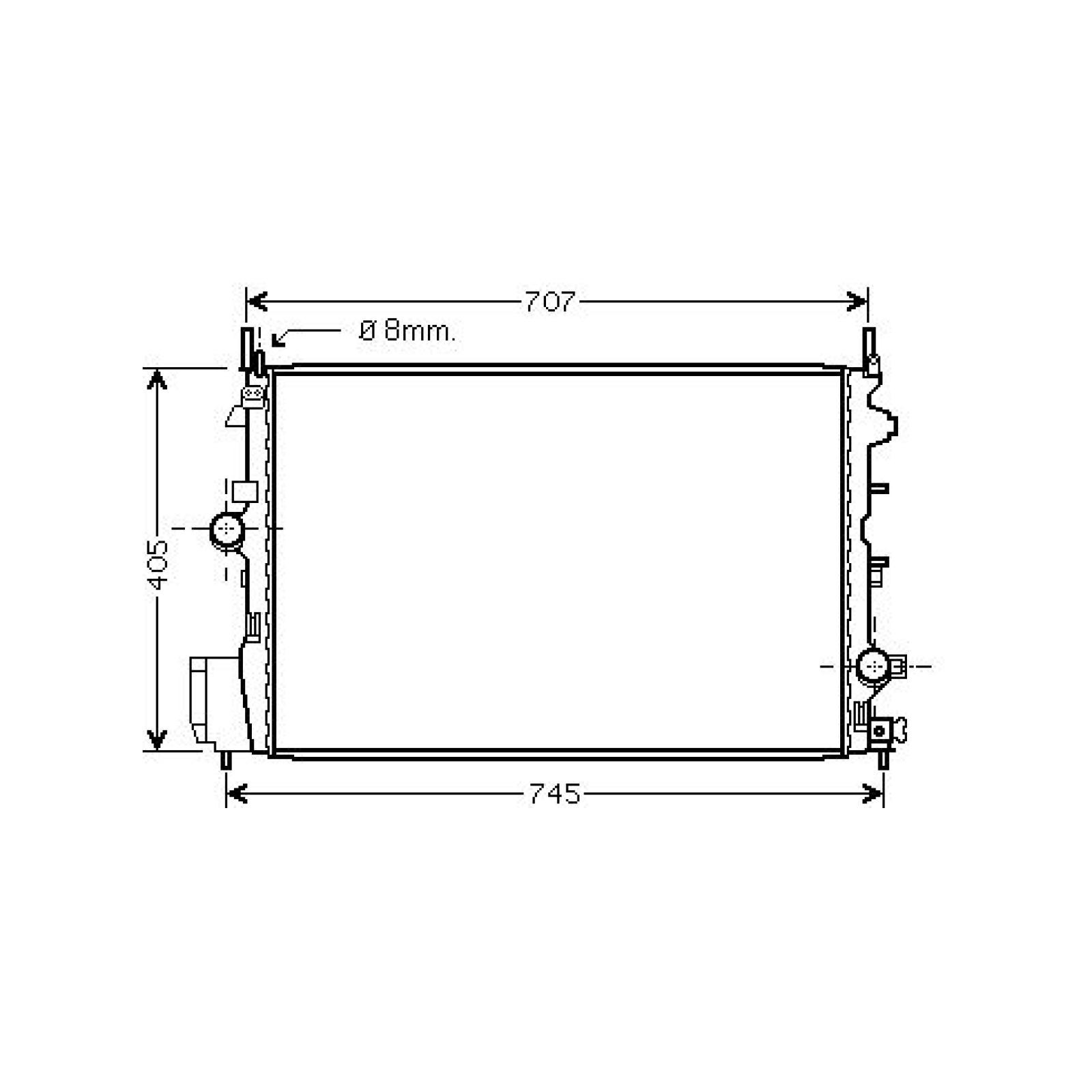 DIEDERICHS Radiator, motorkjøling DCM2669 Radiator motor DIEDERICHS FIORINO DCM2669 billige