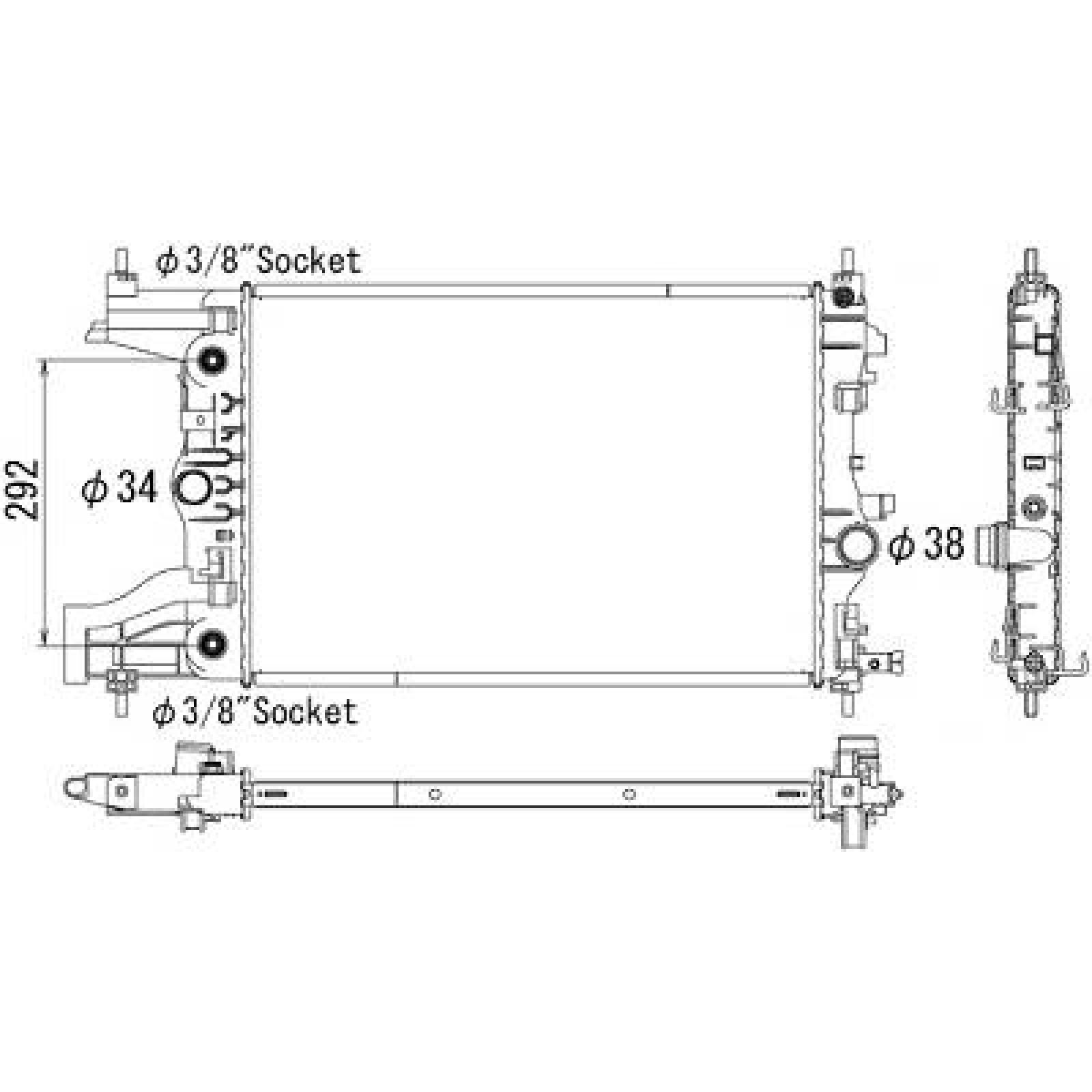 DIEDERICHS Radiator, motorkjøling DCM2696 DCM2696 Radiator FORD USA EXCURSION DIEDERICHS