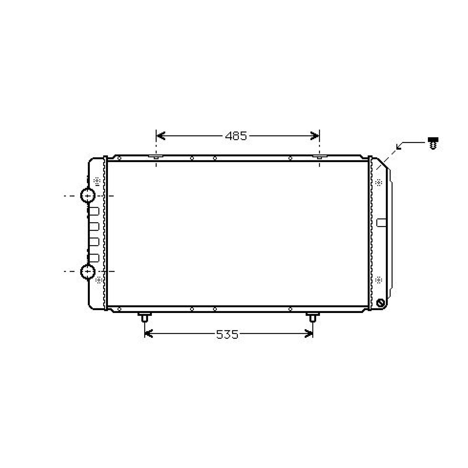 DIEDERICHS Radiateur du moteur DCM2796 Radiateur de refroidissement moteur FIAT DIEDERICHS DCM2796