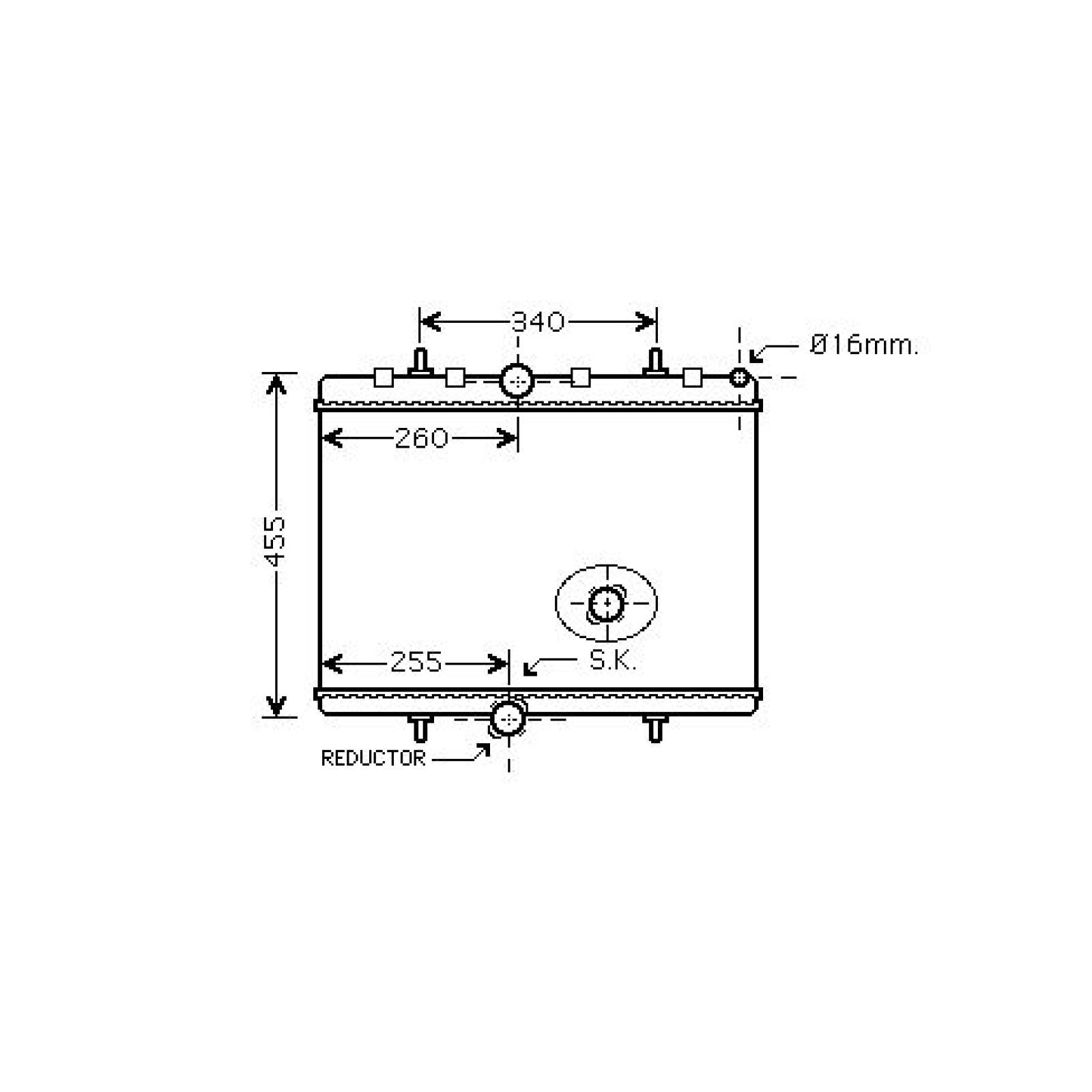DIEDERICHS Radiators, Motora dzesēšanas sistēma DCM2816 Ūdens radiatori DIEDERICHS 406 DCM2816 lēti