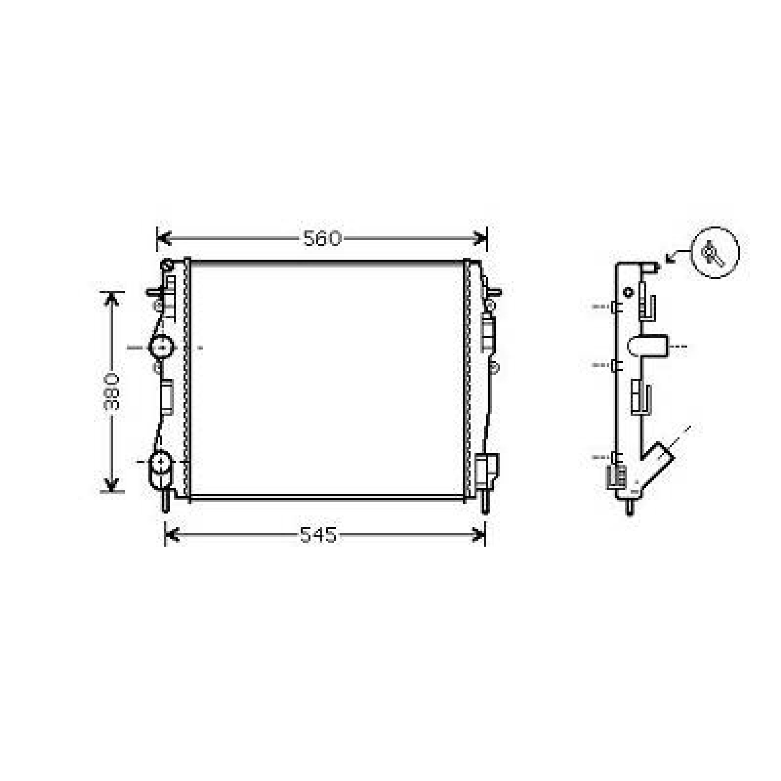 DIEDERICHS Radiators, Motora dzesēšanas sistēma DCM2925 Ūdens radiatori DIEDERICHS 406 DCM2925 lēti