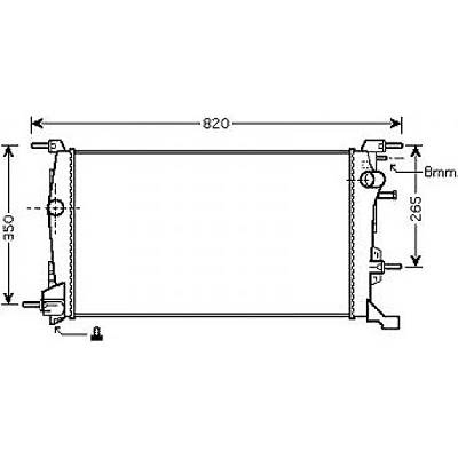DIEDERICHS Radiator, motorkjøling DCM2947 DCM2947 Radiator motor RENAULT VEL SATIS DIEDERICHS