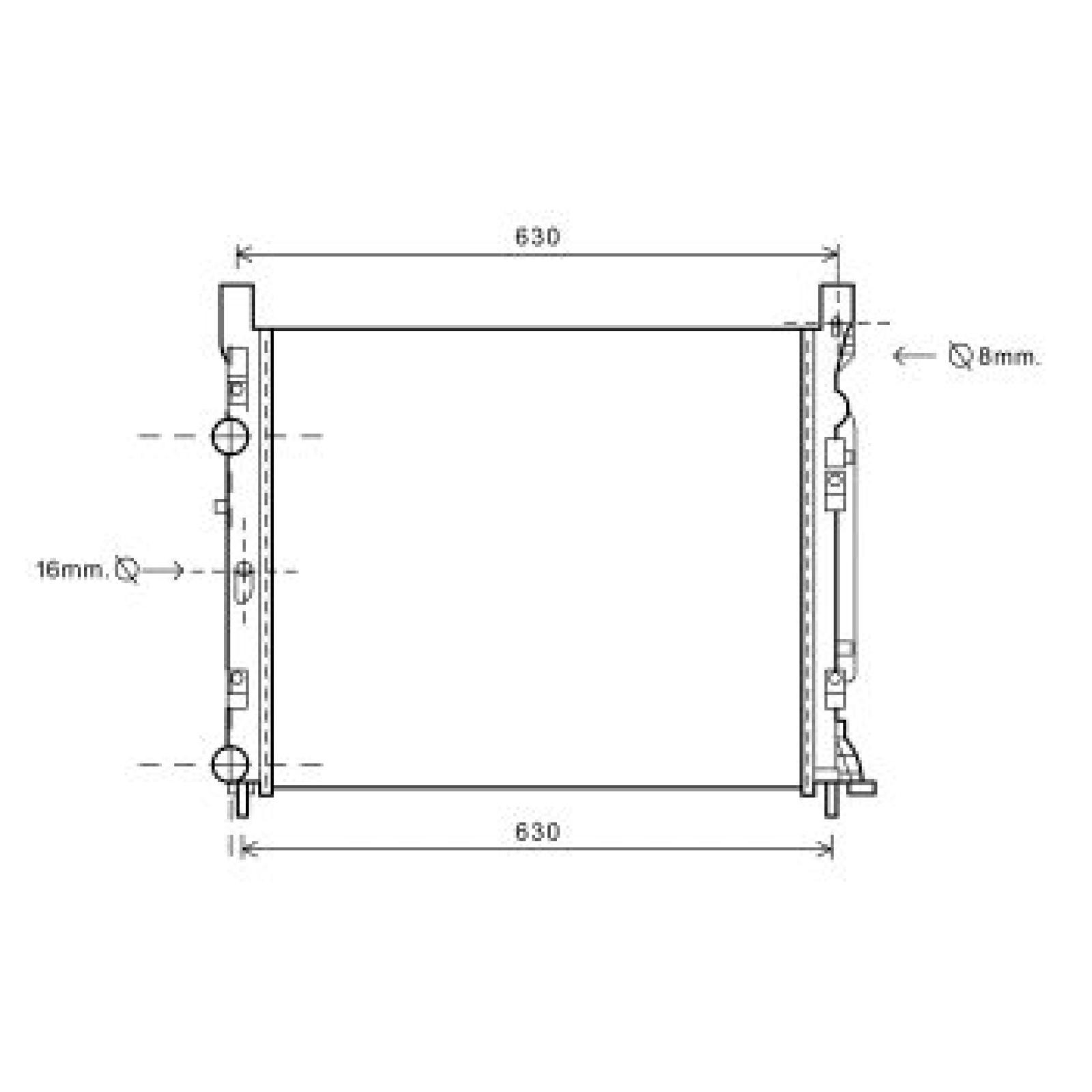 DIEDERICHS Radiator, motorkjøling DCM2959 Radiator DIEDERICHS VEL SATIS DCM2959 billige