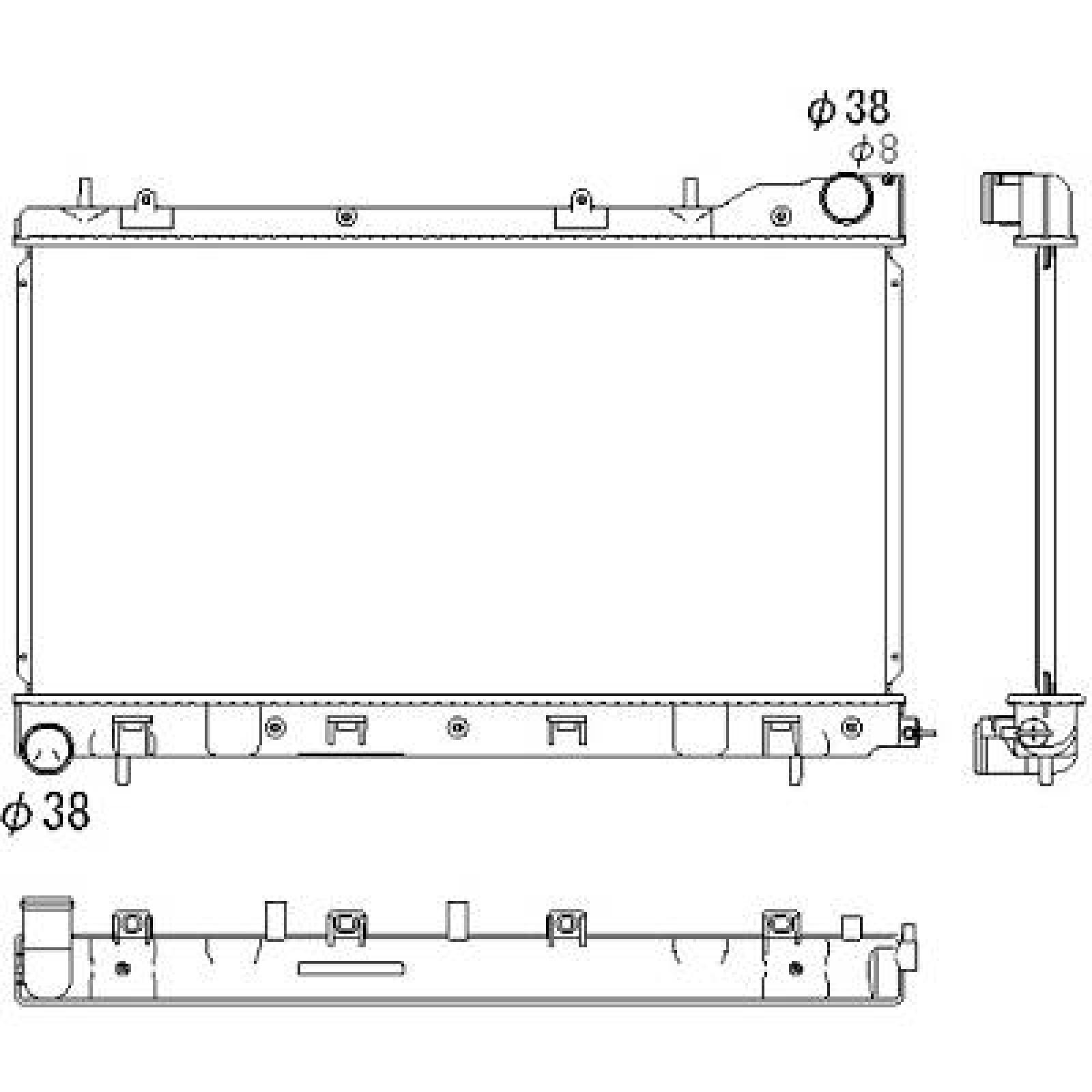 DIEDERICHS Chladič motora DCM3048 Chladič vody SUBARU DIEDERICHS DCM3048