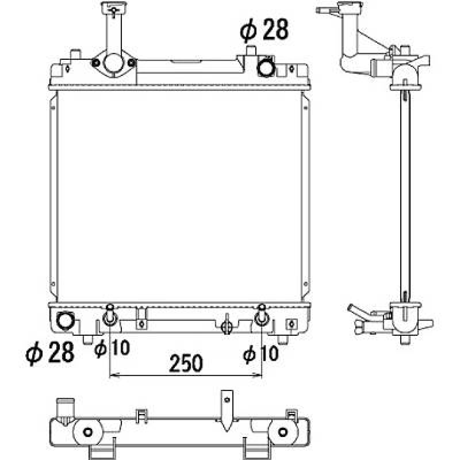 Radiateur DIEDERICHS DCM3121 DIEDERICHS DCM3121 Koelmodule SUZUKI ALTO 2011