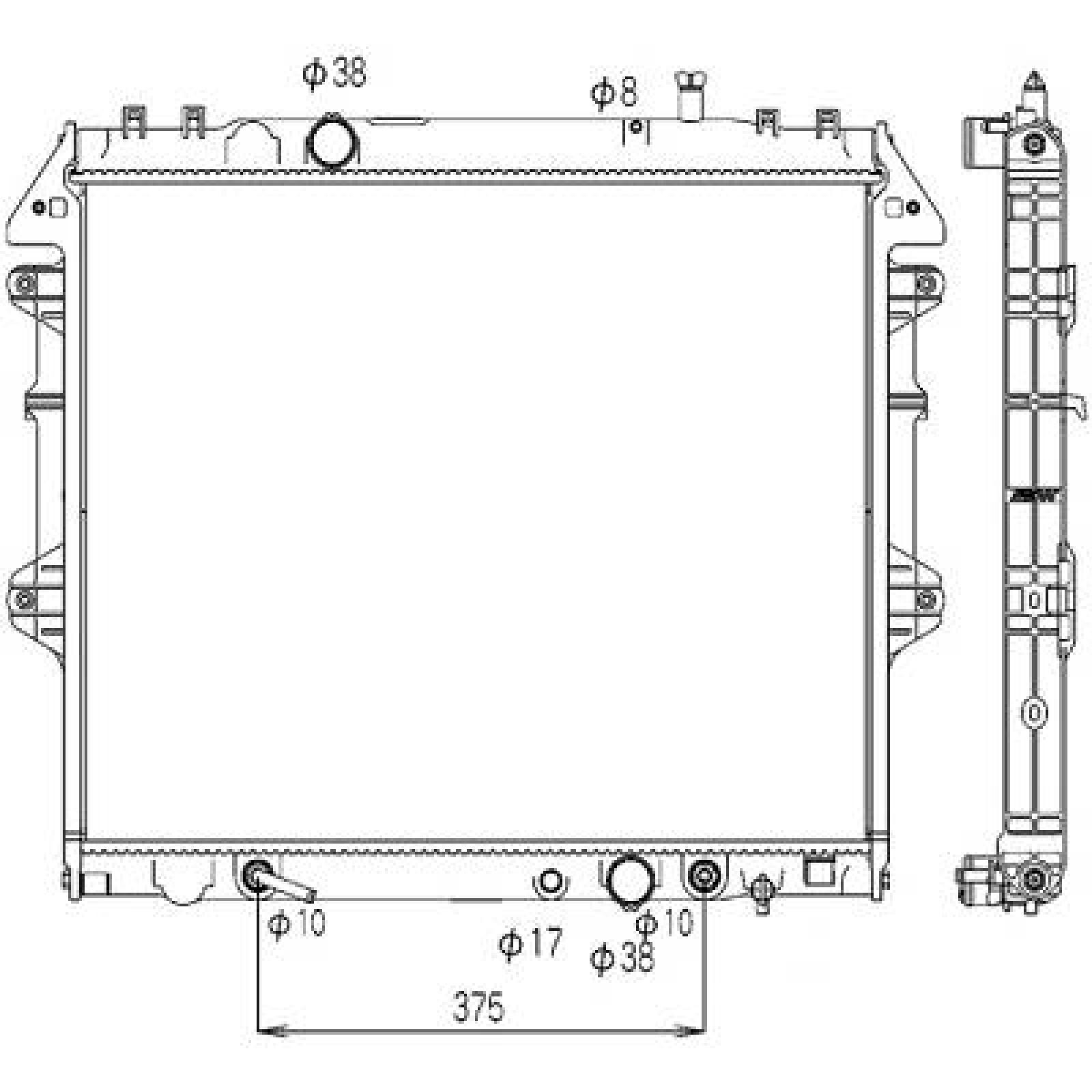 DIEDERICHS Radiateur DCM3324 Land Rover FREELANDER Radiateur van de motor DIEDERICHS DCM3324