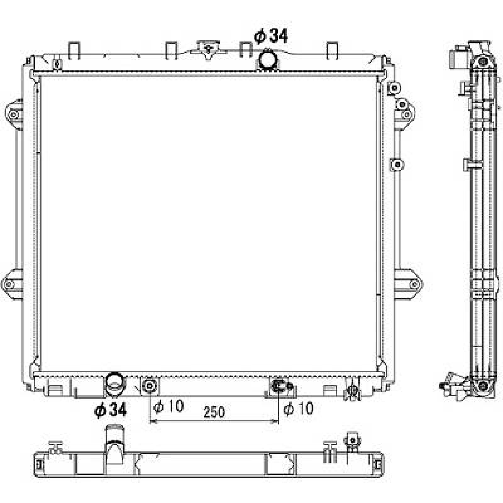 DIEDERICHS Kylare DCM3341 DCM3341 DIEDERICHS motorkylare TOYOTA LAND CRUISER