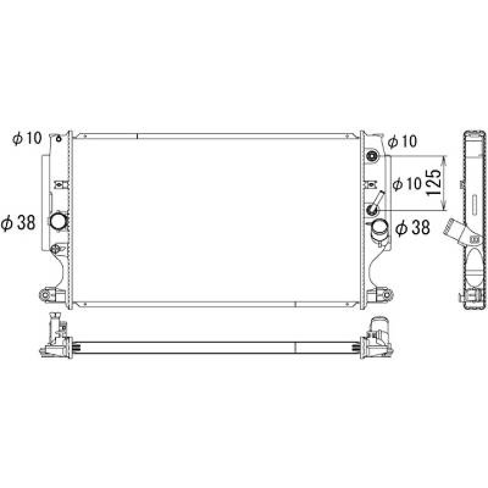 DIEDERICHS Radiador, arrefecimento do motor DCM3352 DIEDERICHS DCM3352 originais Radiador Toyota Verso AR2 custo