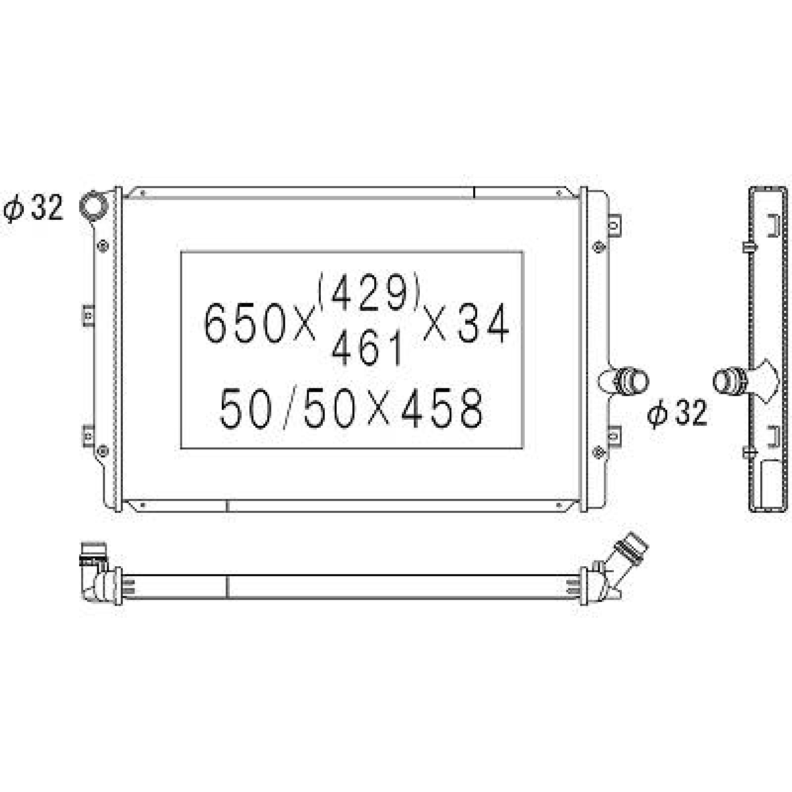 DIEDERICHS Chladič motora DCM3443 DCM3443 Chladič vody AUDI A8 DIEDERICHS