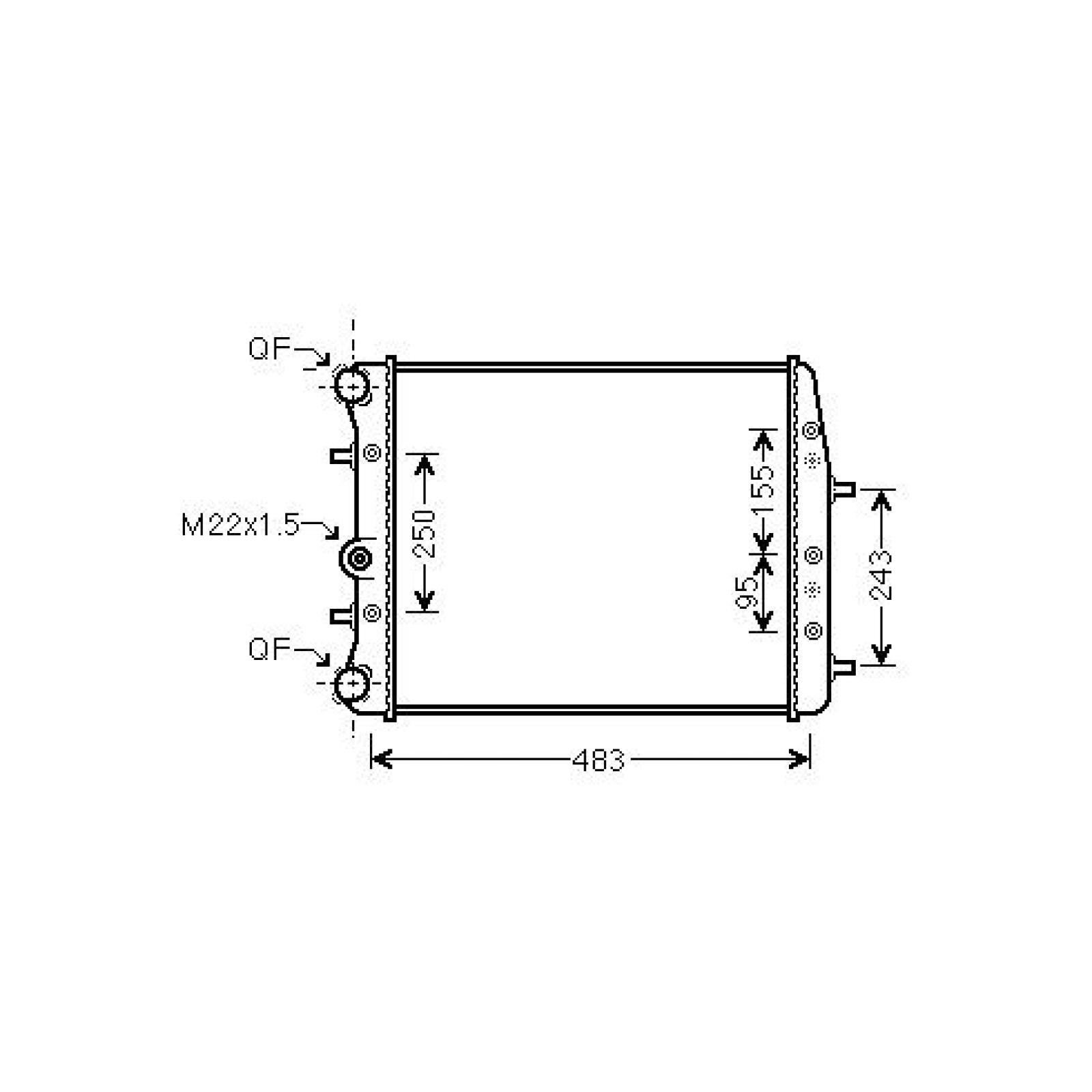DIEDERICHS Radiateur du moteur DCM3562 DCM3562 Radiateur de refroidissement moteur DIEDERICHS VOLKSWAGEN POLO