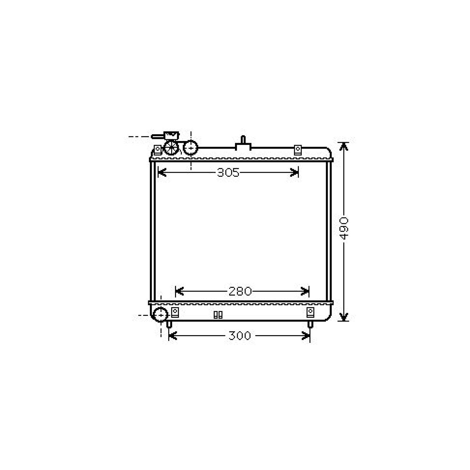 Radiaator, mootorijahutus DIEDERICHS DCM3703 DIEDERICHS DCM3703: Mootori jahutusradiaator Hyundai ATOS 2024