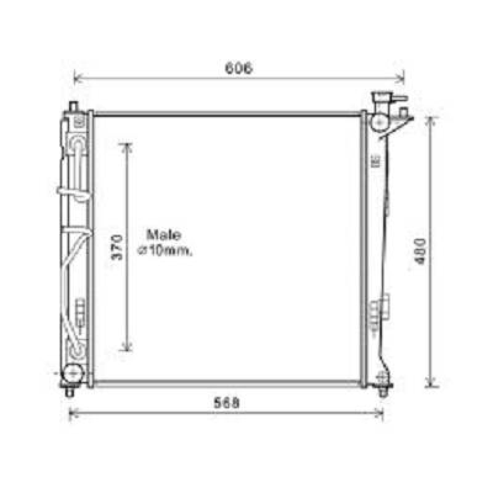 DIEDERICHS Radiador, arrefecimento do motor DCM3719 Radiador de refrigeração DIEDERICHS Kia CEE'D DCM3719