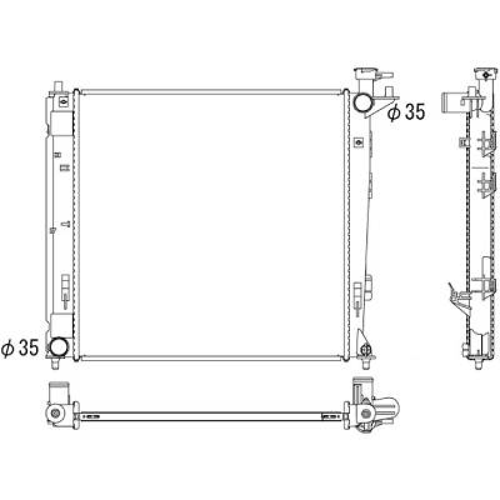 DIEDERICHS Radiador, arrefecimento do motor DCM3721 DCM3721 Radiador KIA CEE'D DIEDERICHS
