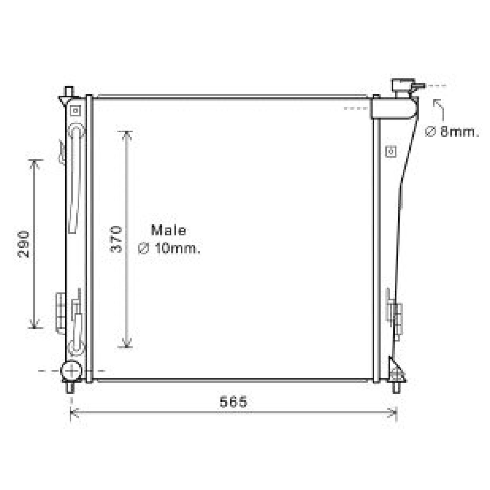 DIEDERICHS Radiators, Motora dzesēšanas sistēma DCM3728 Dzesēšanas radiatori HYUNDAI DIEDERICHS DCM3728