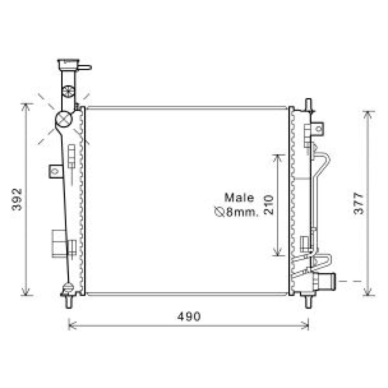 DIEDERICHS Radiador, arrefecimento do motor DCM3815 Radiador de água DIEDERICHS CEE'D DCM3815 baratos