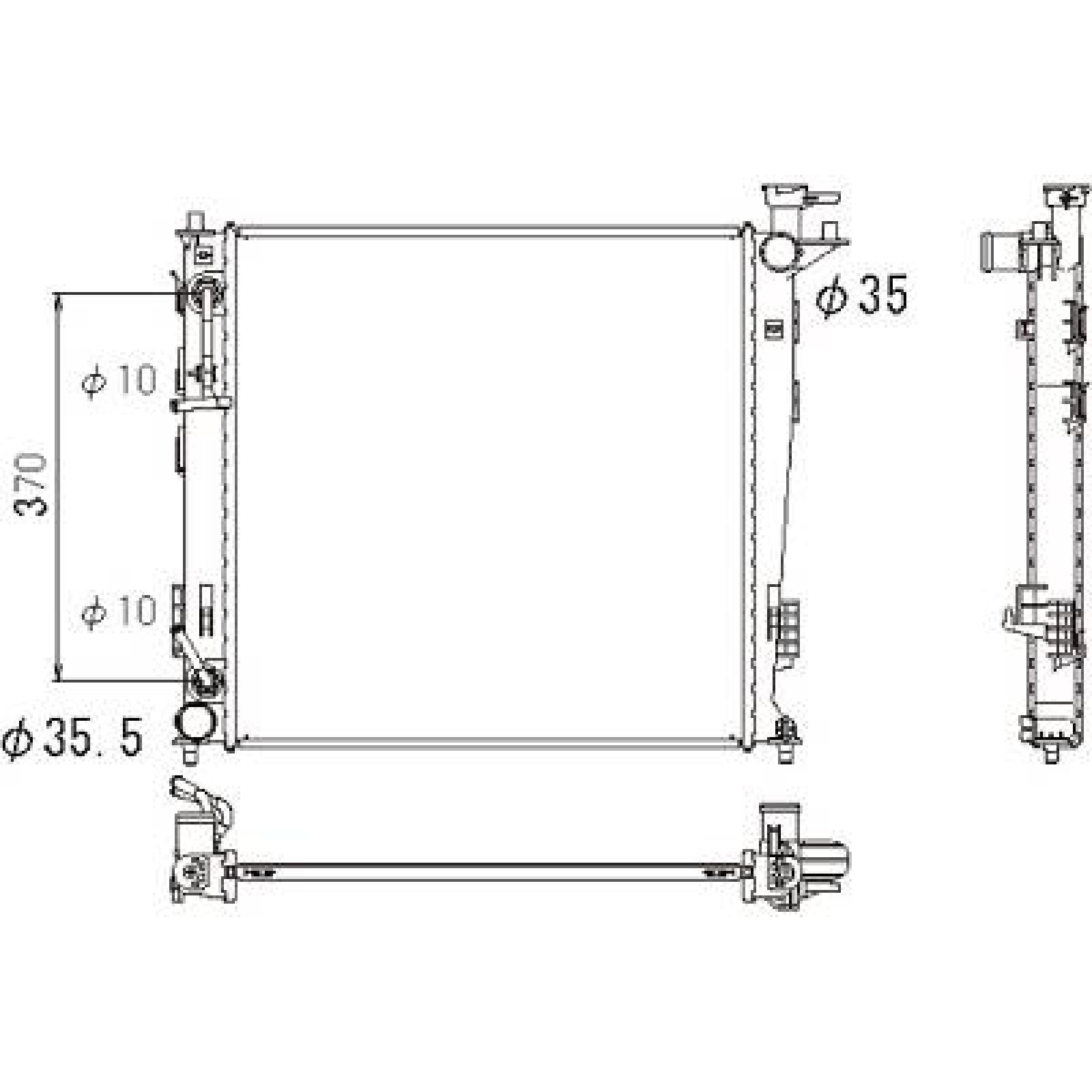 DIEDERICHS Radiatore motore DCM3825 DCM3825 costo Radiatore DIEDERICHS KIA CEE'D
