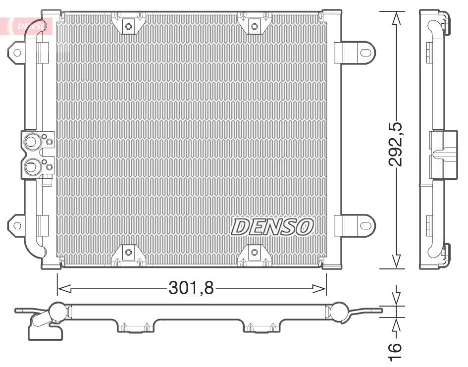 DENSO Kondenzátor klimatizácie DCN02028 Chladič klimatizácie DENSO Porsche CAYMAN DCN02028