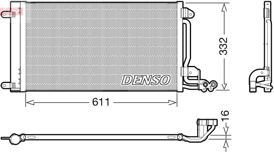 DENSO Condensor voor airco DCN02034 DENSO DCN02034 Airco-koeler Chevrolet SILVERADO originele