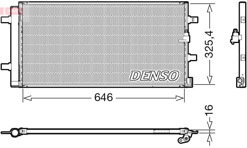 DENSO Kondensor, klimatanläggning DCN02041 DENSO DCN02041 AC-kondensor FIAT RITMO original