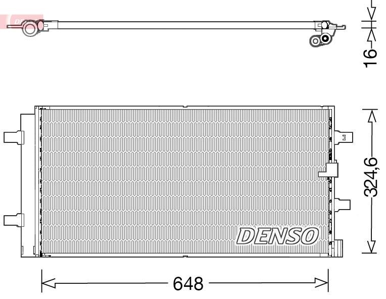 DENSO Kondensator, klimaanlæg DCN02044 DCN02044 Aircondition kondensator DENSO CHEVROLET SILVERADO