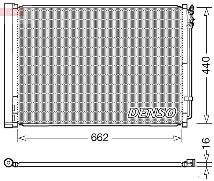Kondenzátor klimatizácie DENSO DCN05032 DENSO DCN05032 Chladič klimatizácie BMW Rad 7 2015