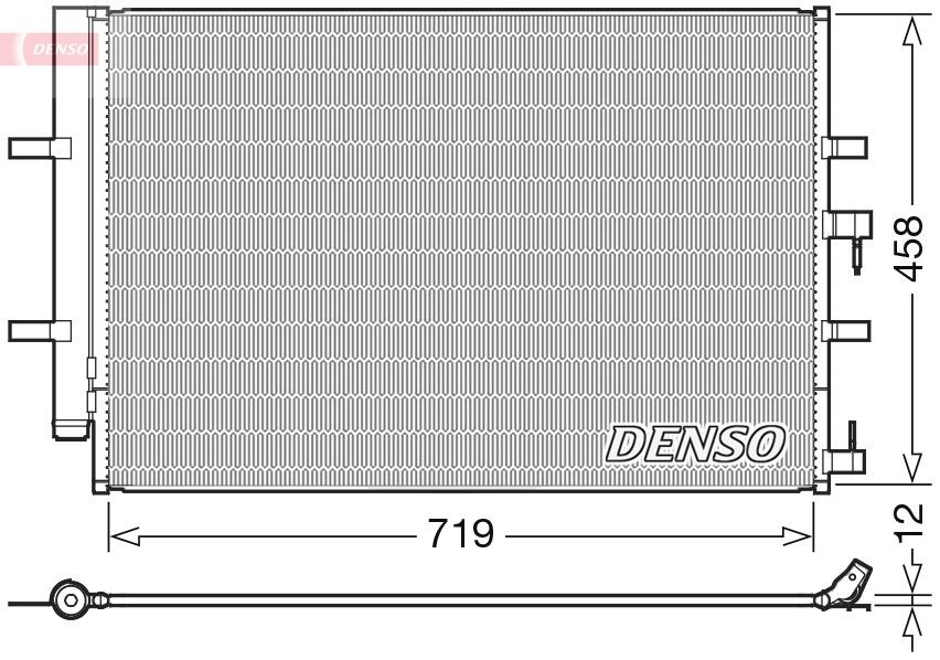 DENSO Kondensor, klimatanläggning DCN10036 DENSO DCN10036 kondensor Transit Mk7 Flak / Chassi (V363) pris
