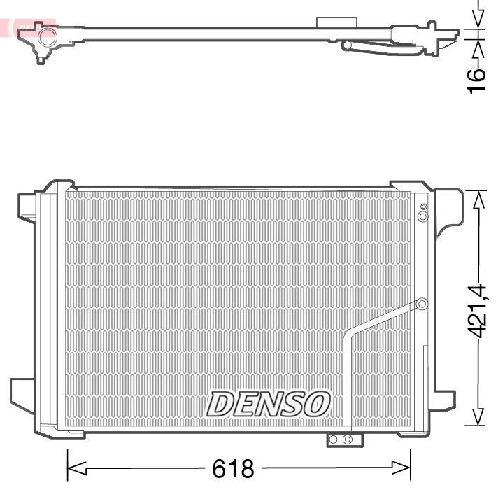 DENSO Condensor voor airco DCN17035 DCN17035 Condensor voor airco MERCEDES-BENZ A-Klasse DENSO