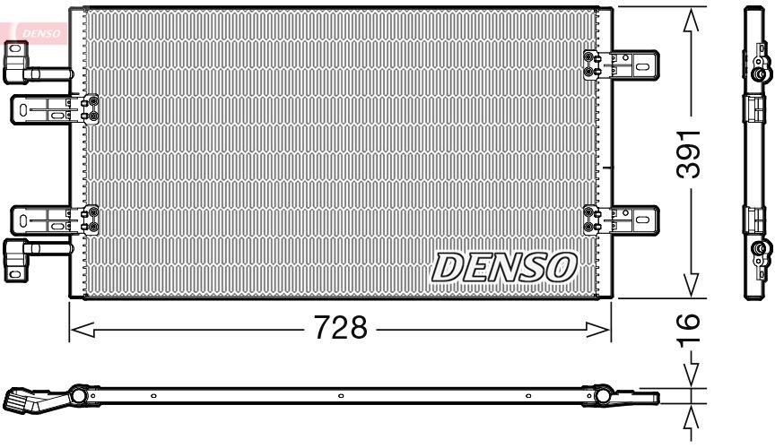 DENSO Kondenzátor klimatizácie DCN20019 DCN20019 Chladič klimatizácie RENAULT TRAFIC DENSO