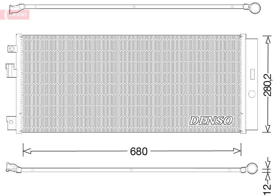 Air conditioning condenser DENSO DCN20023 DENSO DCN20023 Vauxhall ADAM 2014 Air conditioning condenser price